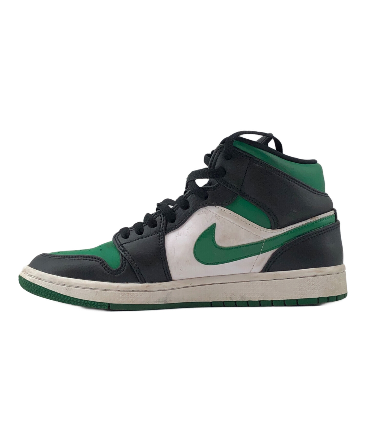 中古・古着通販】NIKE (ナイキ) AIR JORDAN 1 MID ブラック×グリーン 