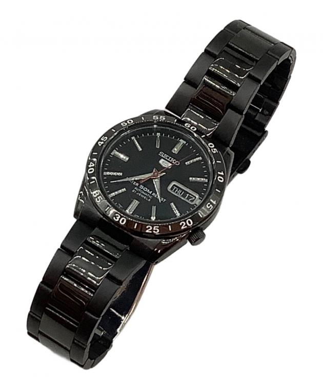【稼働良好】SEIKO5 7S26-02T0 ブラックサンダー Seiko 7S26-02T0 Automatic Men's Watch Black Dial Analog Round SS