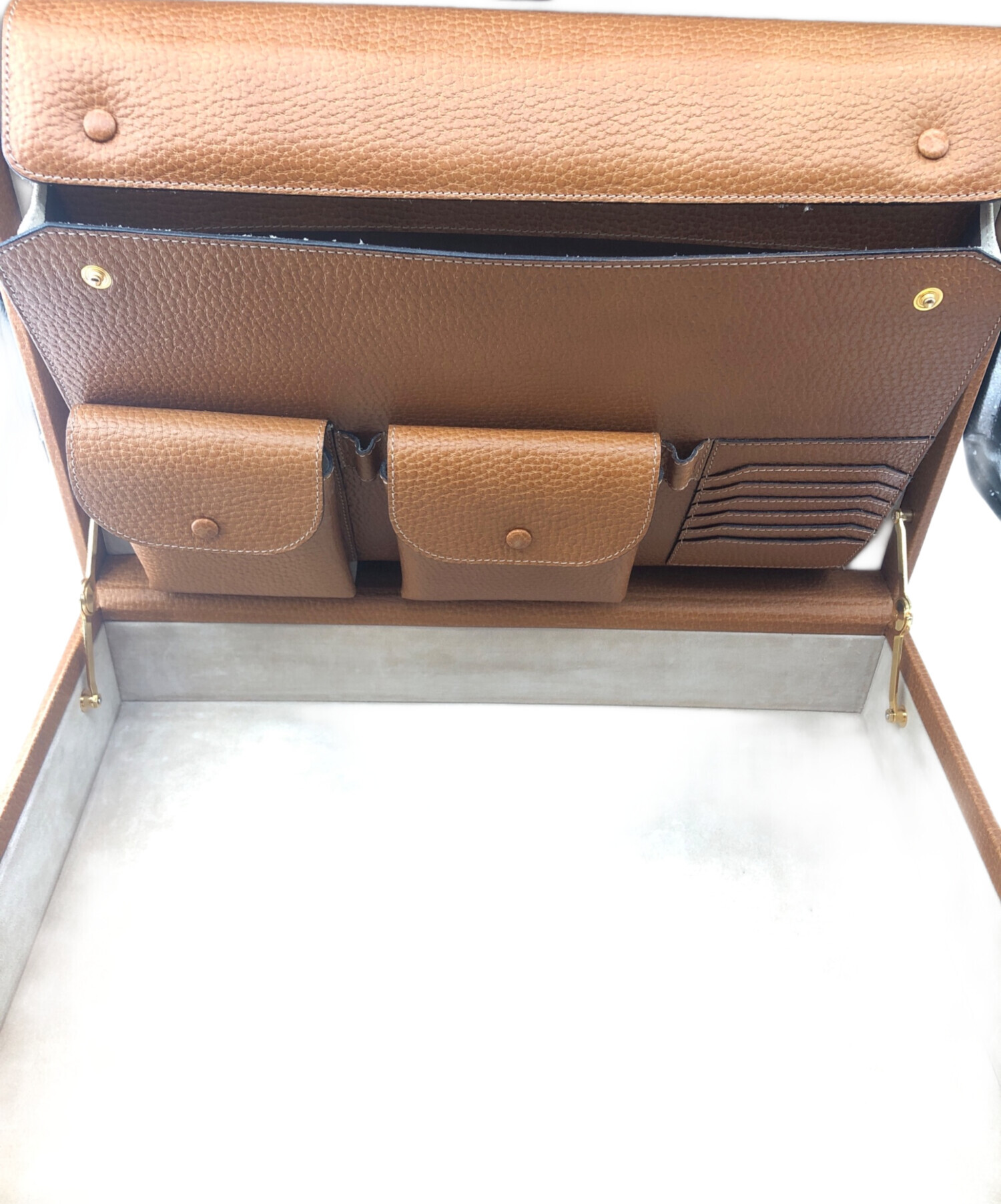 中古・古着通販】LOEWE (ロエベ) レザーアタッシュケース ブラウン 