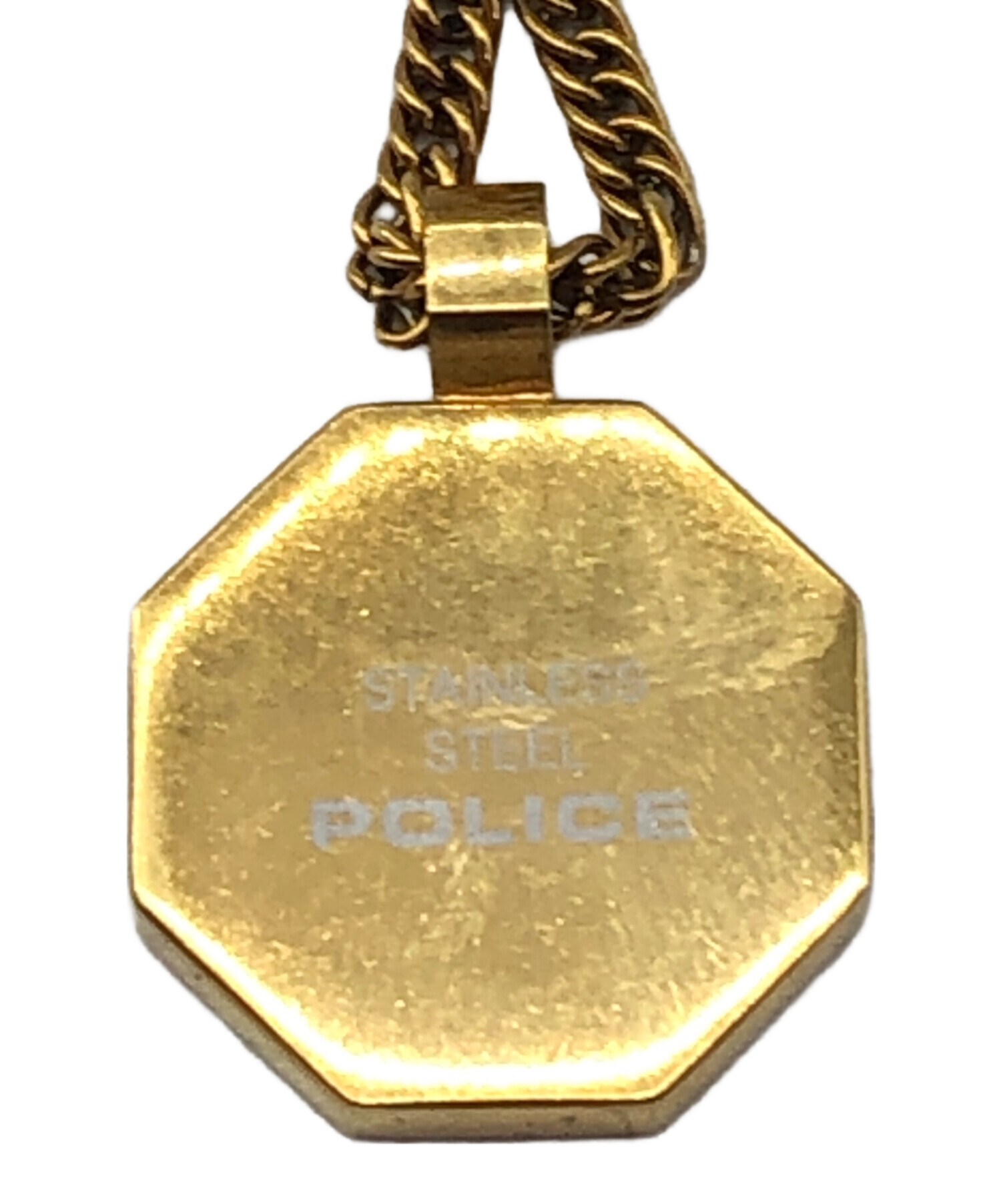 中古・古着通販】POLICE (ポリス) コインネックレス ゴールド（18KGP 