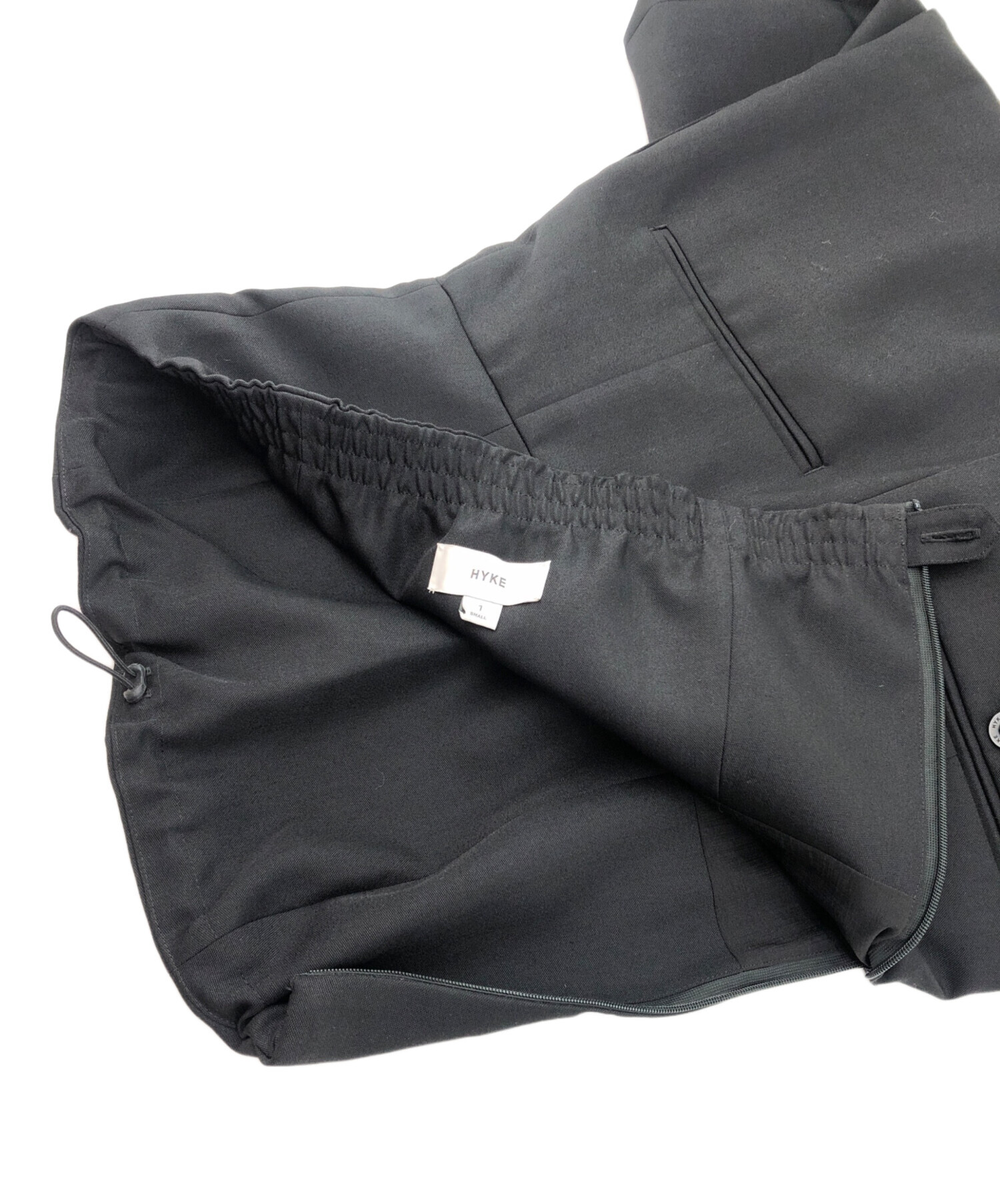中古・古着通販】HYKE (ハイク) DOESKIN STRAPLESS JUMPSUIT ブラック
