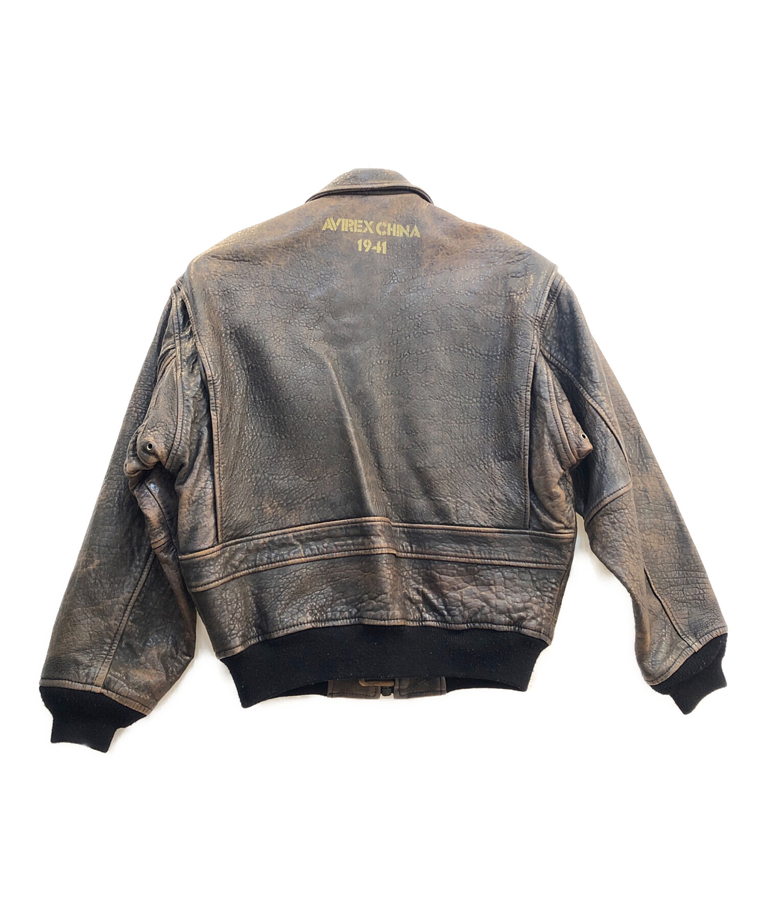 中古・古着通販】AVIREX (アヴィレックス) レザージャケット ブラウン