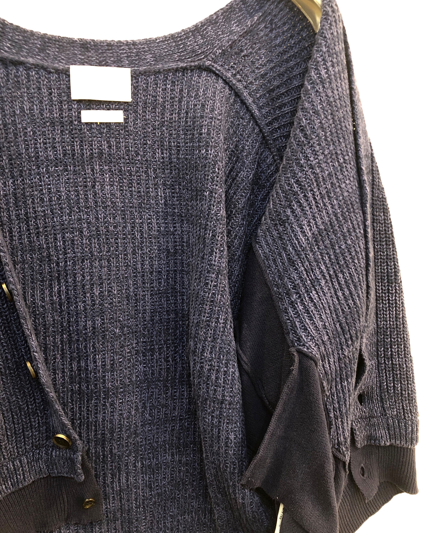 中古・古着通販】YOKE (ヨーク) ニットカーディガン ブルー サイズ:3