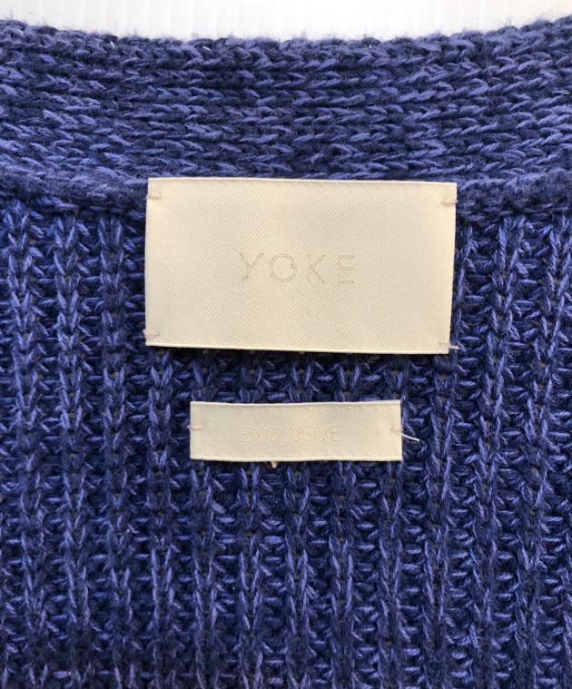 中古・古着通販】YOKE (ヨーク) ニットカーディガン ブルー サイズ:3
