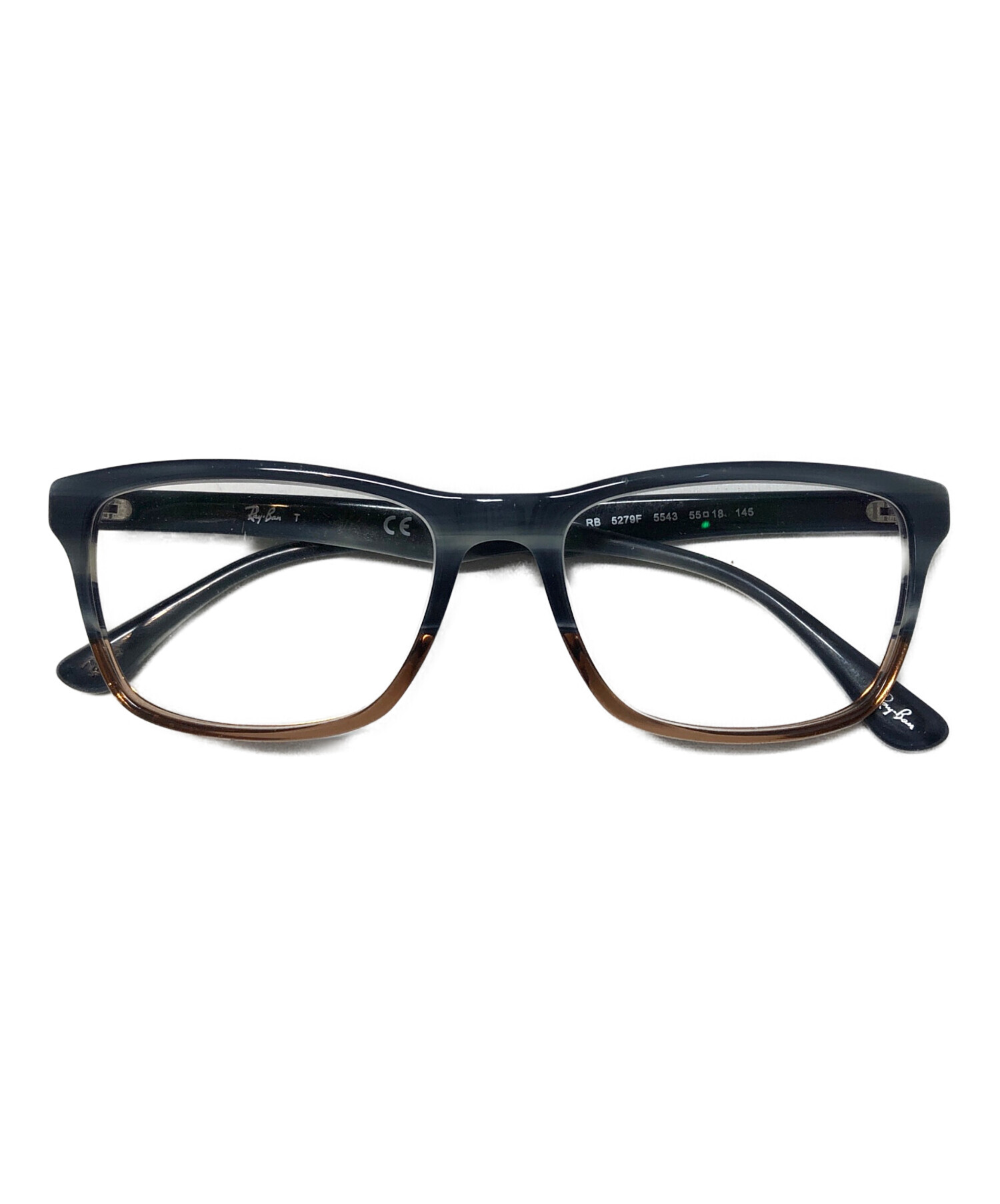 中古・古着通販】RAY-BAN (レイバン) 伊達眼鏡 ブラウン×ブルー