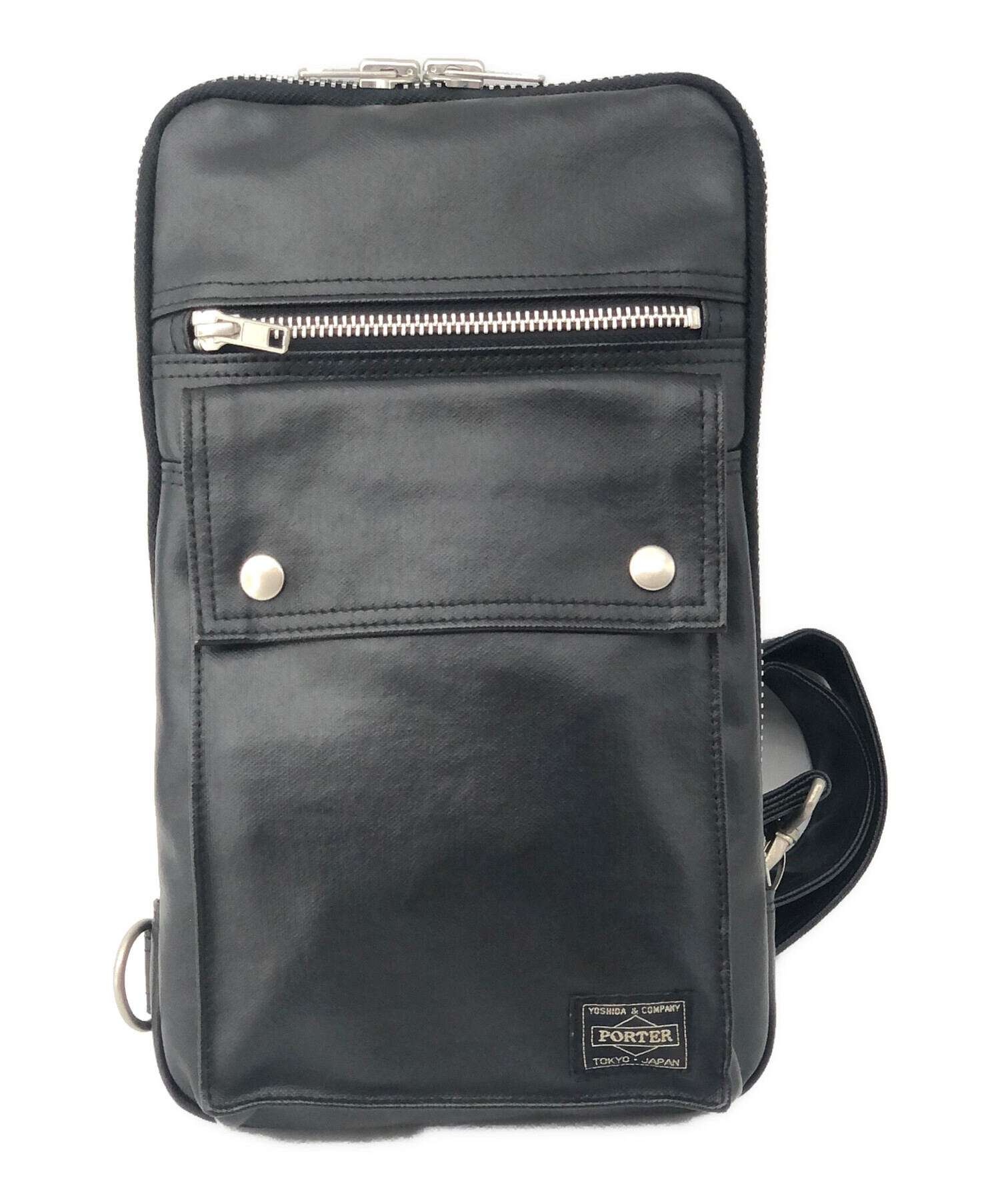 中古・古着通販】PORTER (ポーター) ワンショルダーバッグ ブラック