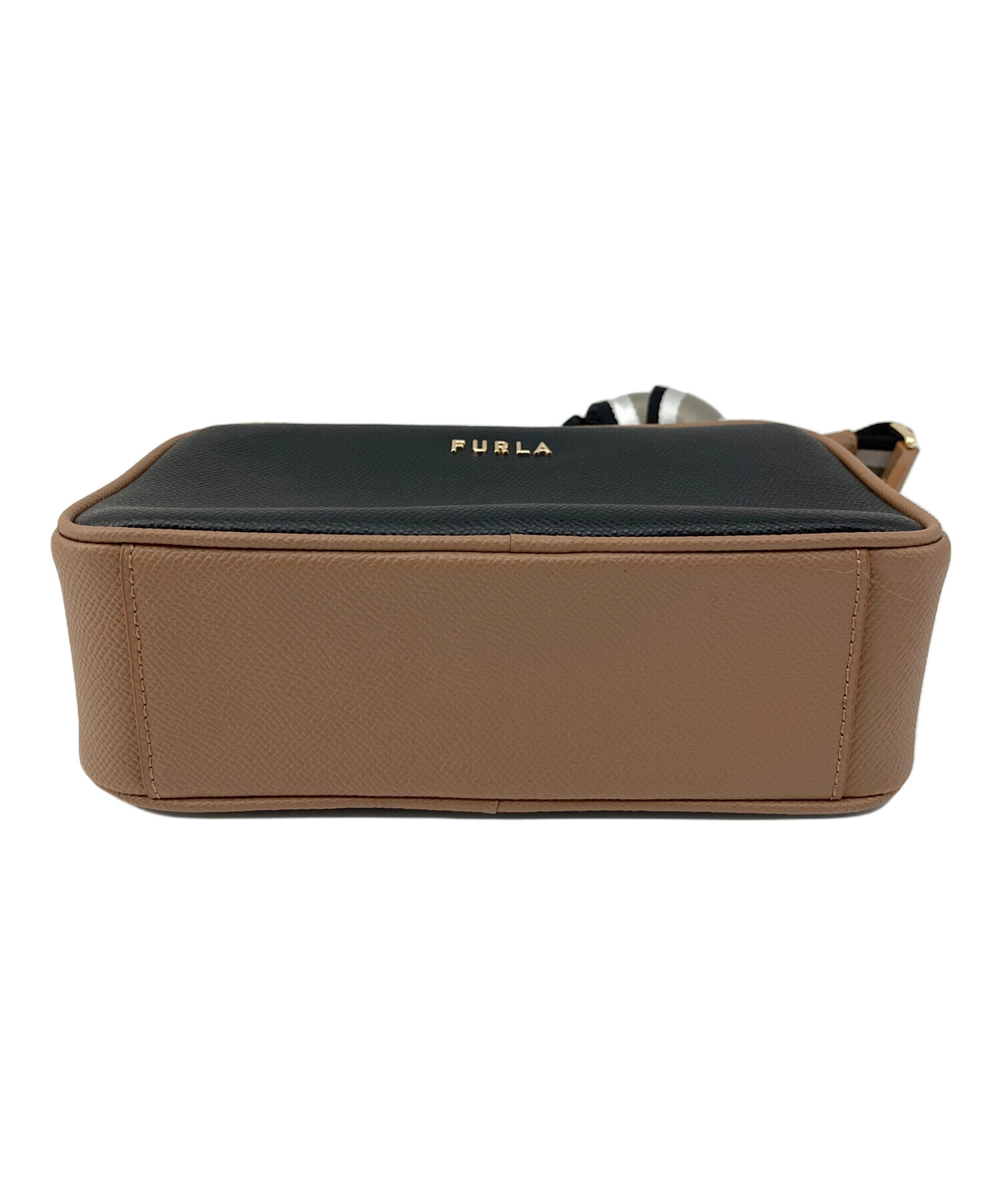 中古・古着通販】FURLA (フルラ) ショルダーバッグ ベージュ×ブラック