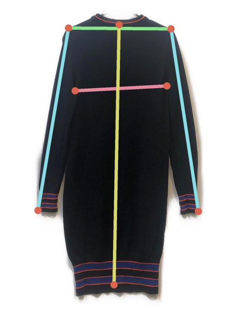 中古・古着通販】KENZO (ケンゾー) 長袖ワンピース ブラック サイズ:XS