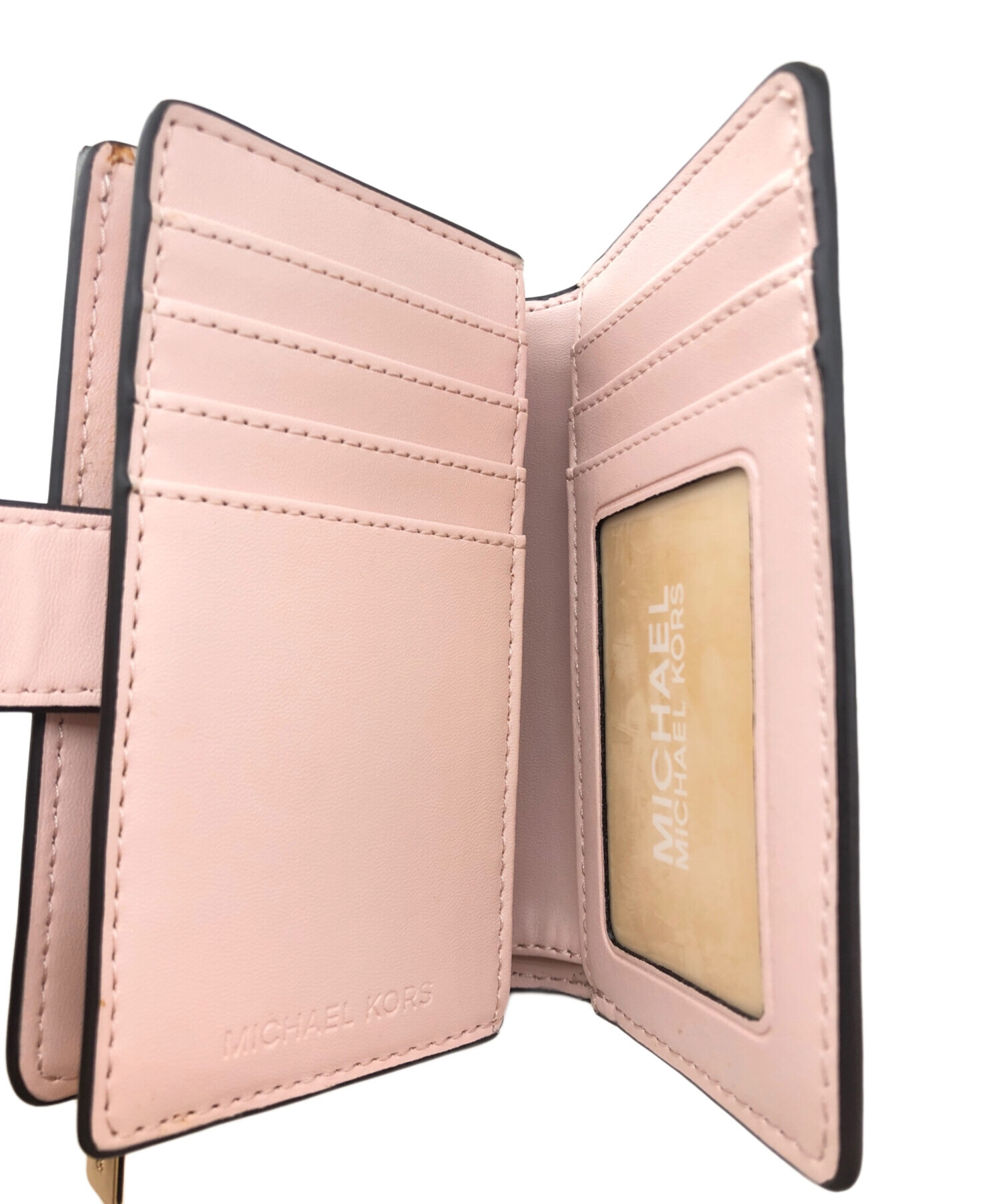 MICHAEL KORS ピンク 二つ折り財布 新品未使用 中古・古着通販】MICHAEL KORS (マイケル・コース) 2つ折り財布 ピンク