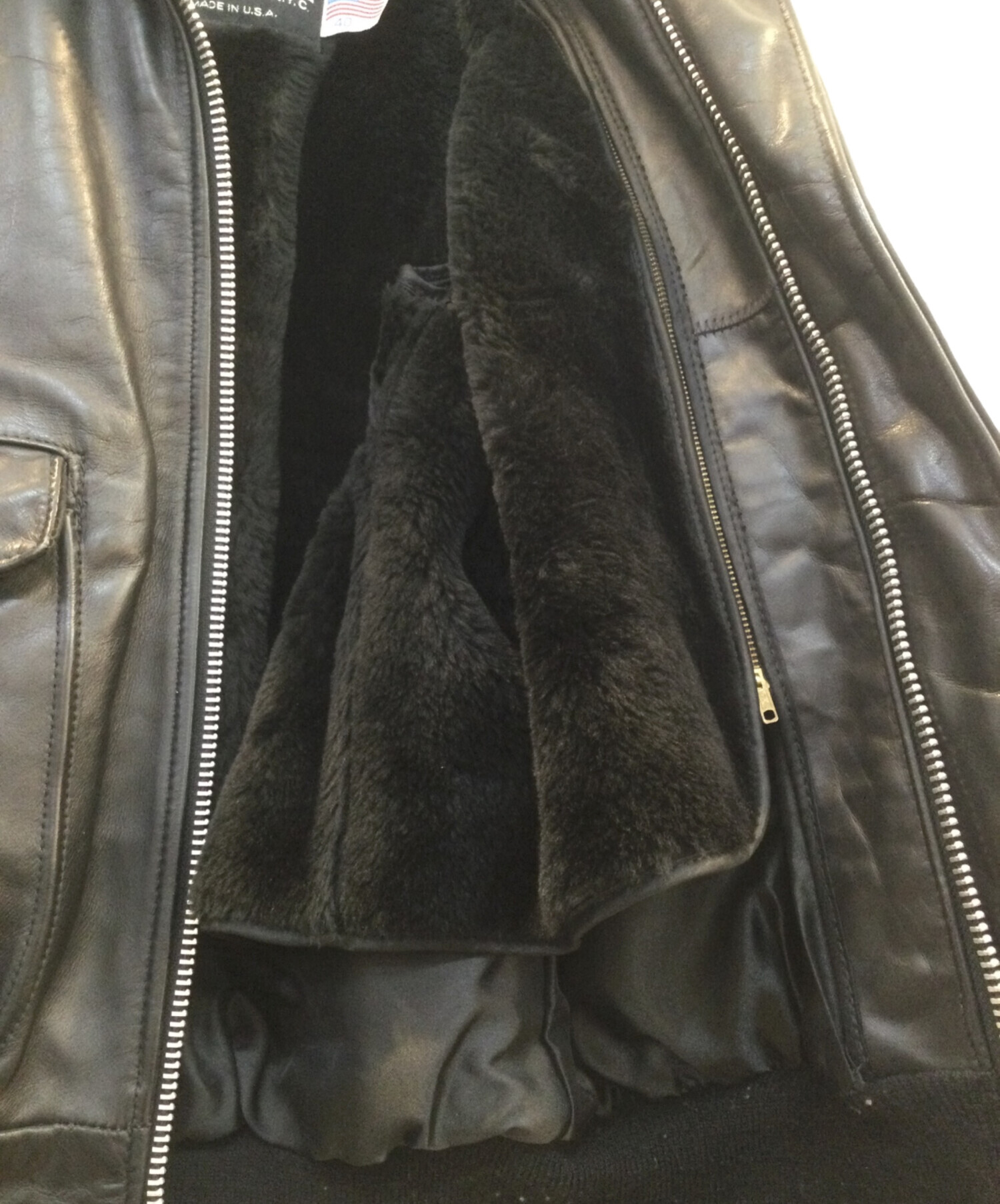 中古・古着通販】Schott (ショット) フライトジャケット ブラック