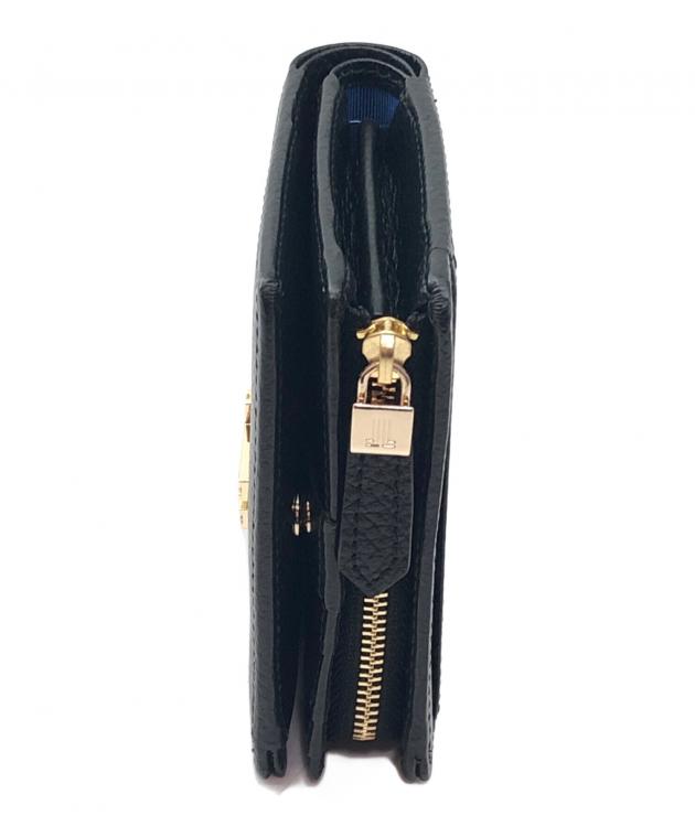 LANVIN 二つ折り財布 ブラック　一度使用品 中古・古着通販】LANVIN (ランバン) 2つ折り財布 ブラック｜ブランド