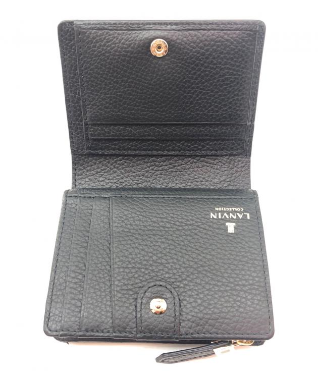 中古・古着通販】LANVIN (ランバン) 2つ折り財布 ブラック｜ブランド