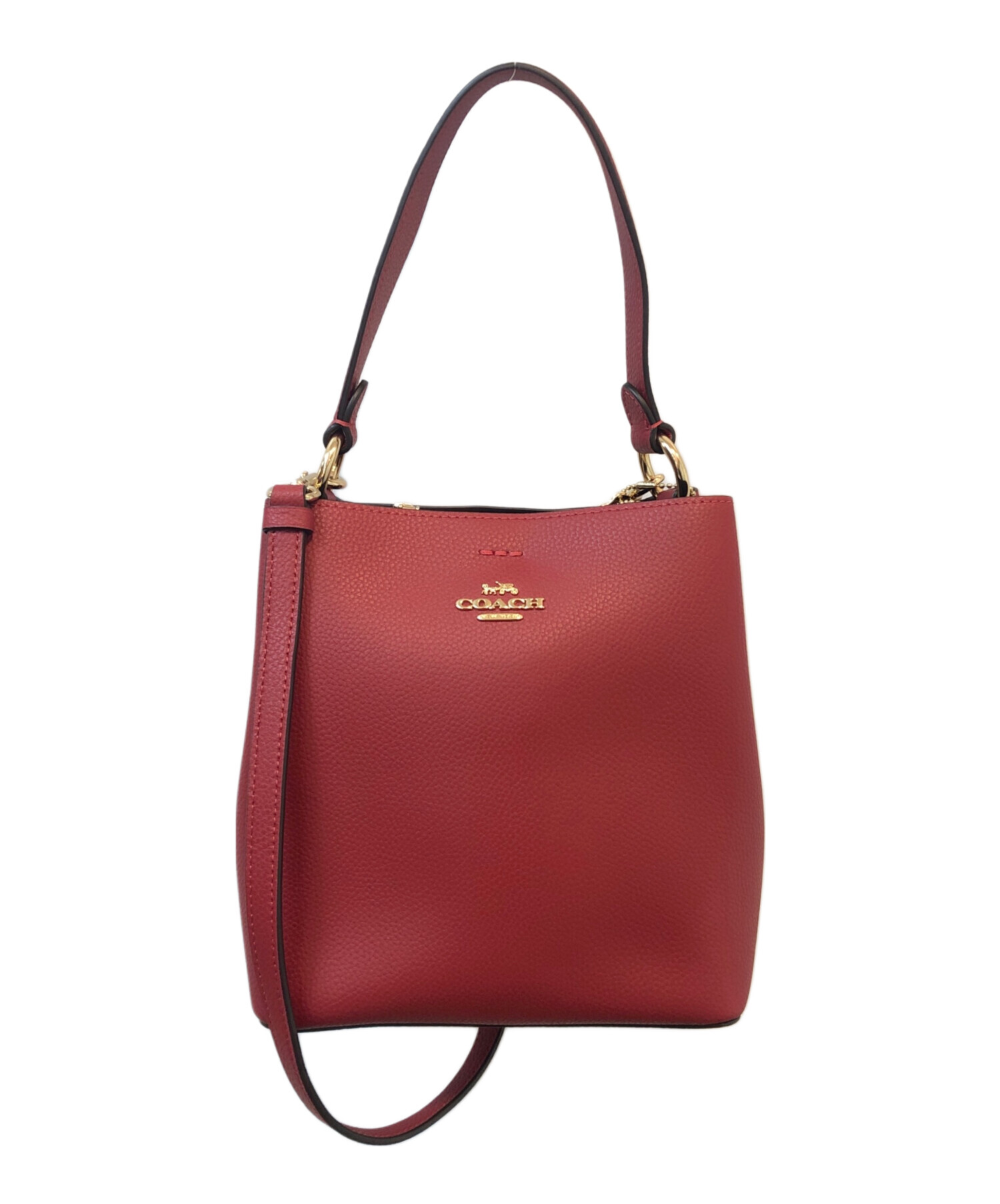 中古・古着通販】COACH (コーチ) ショルダーバッグ レッド サイズ:記載 