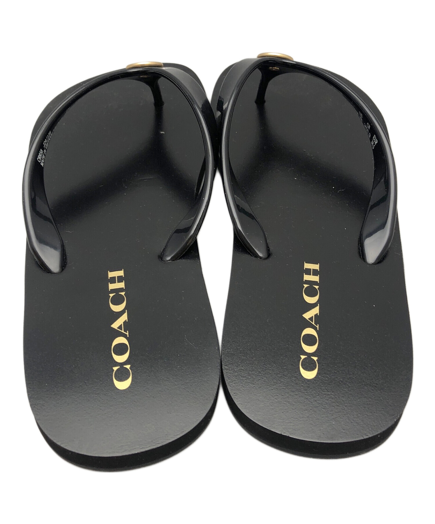 お買得SALE‼️早い者勝ち❗️COACH コーチ ブラック サンダル 中古・古着通販】COACH (コーチ) サンダル ブラック サイズ:24.5