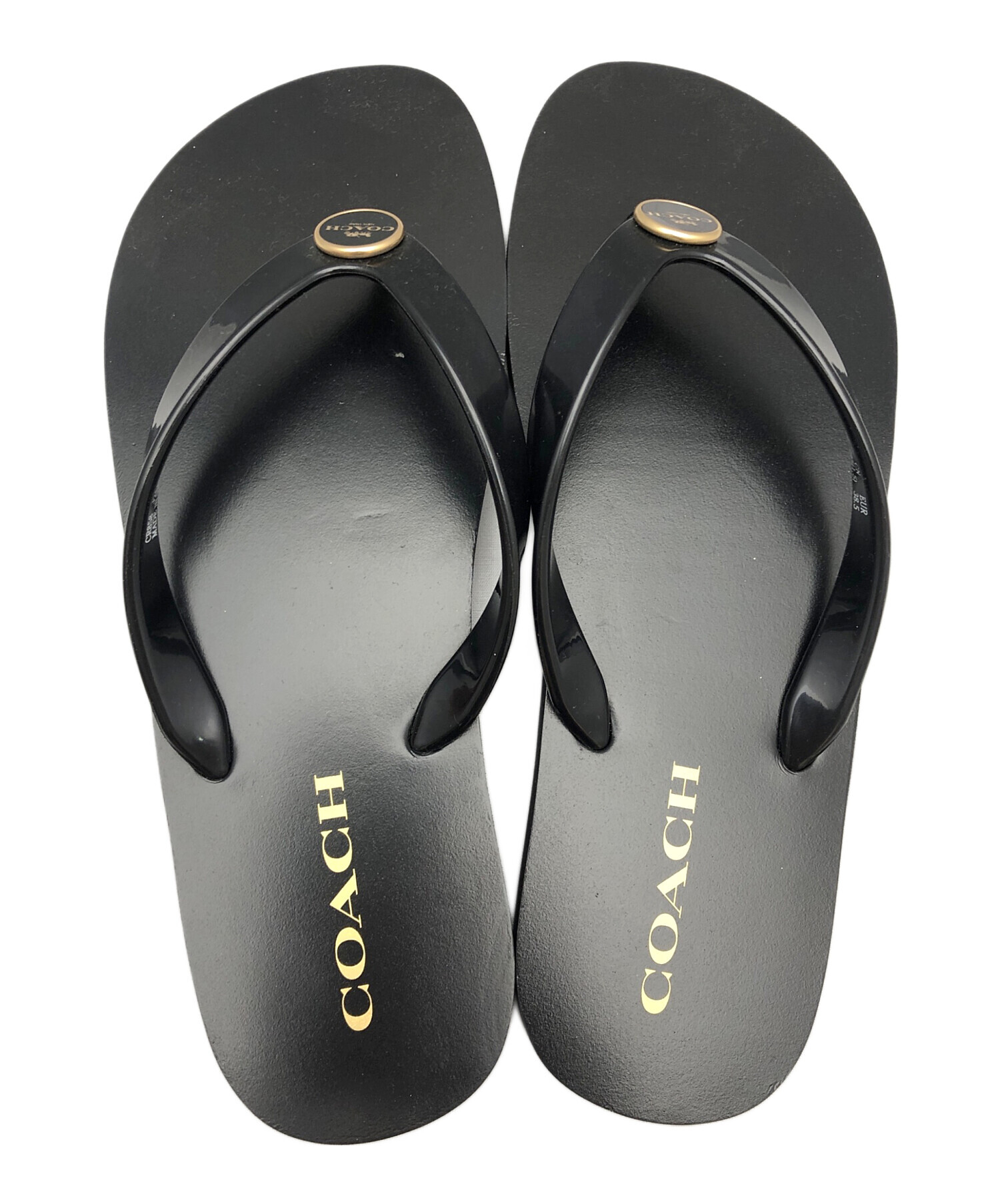 COACH スポーツサンダル ブラック 23cm 新品 中古・古着通販】COACH (コーチ) サンダル ブラック サイズ:24.5