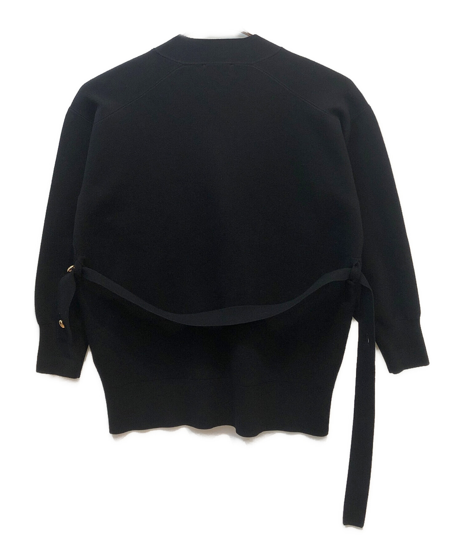 Adam et Rope ブラック　カーディガン FREE SIZE 中古・古着通販】Adam et Rope (アダム エ ロペ) 厚手カーディガン