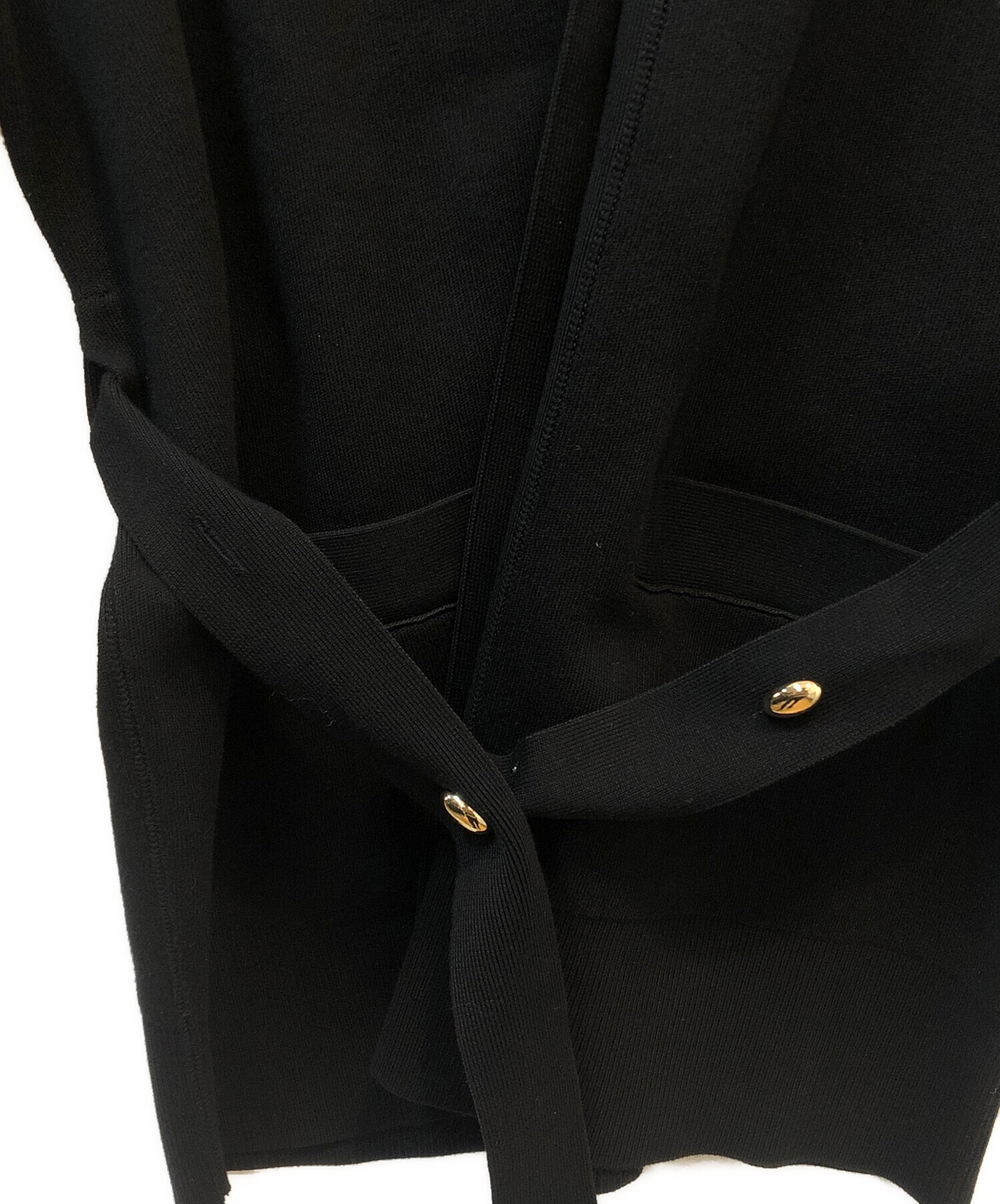 Adam et Rope ブラック　カーディガン FREE SIZE 中古・古着通販】Adam et Rope (アダム エ ロペ) 厚手カーディガン