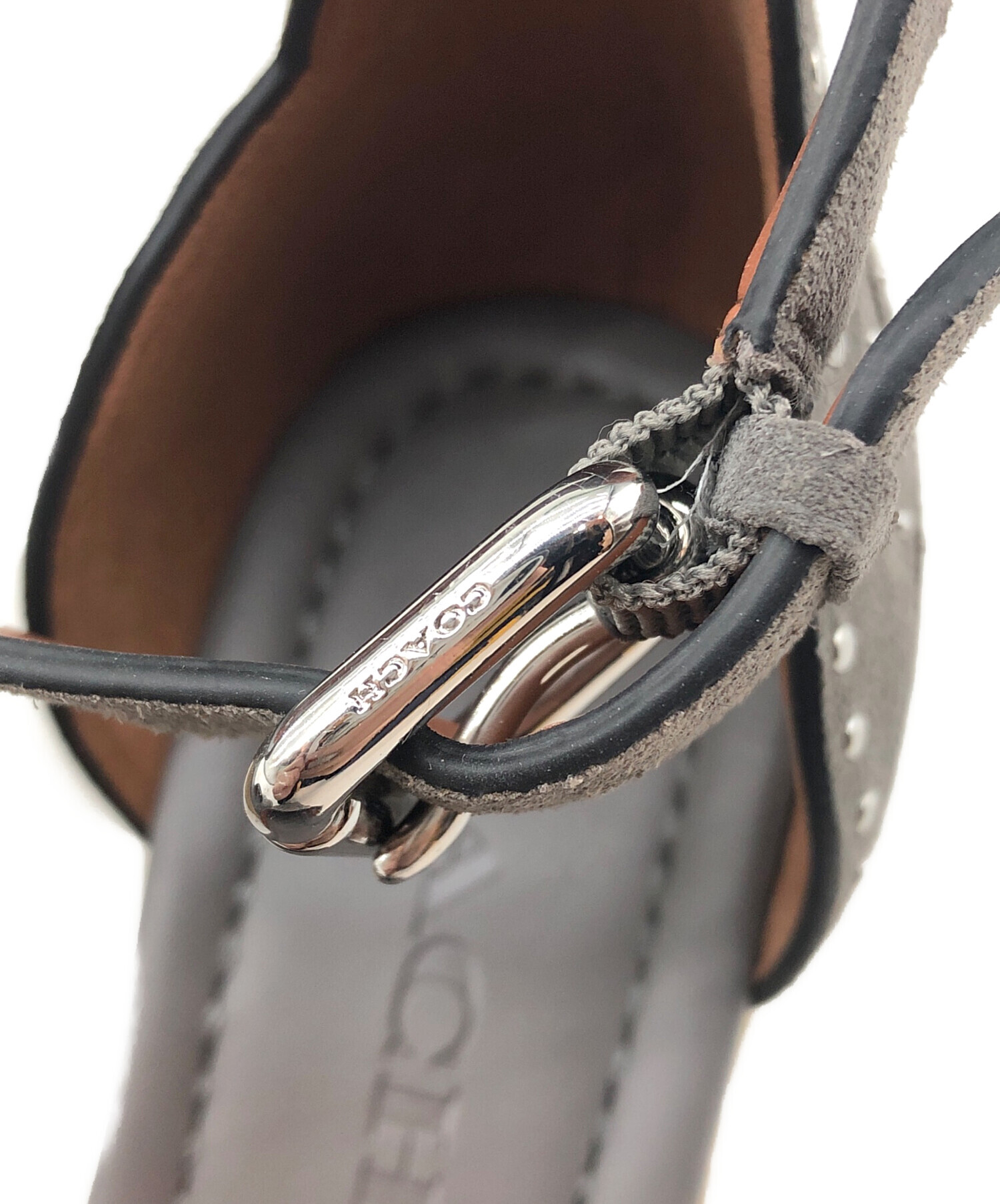 中古・古着通販】COACH (コーチ) ウェッジソールサンダル グレー