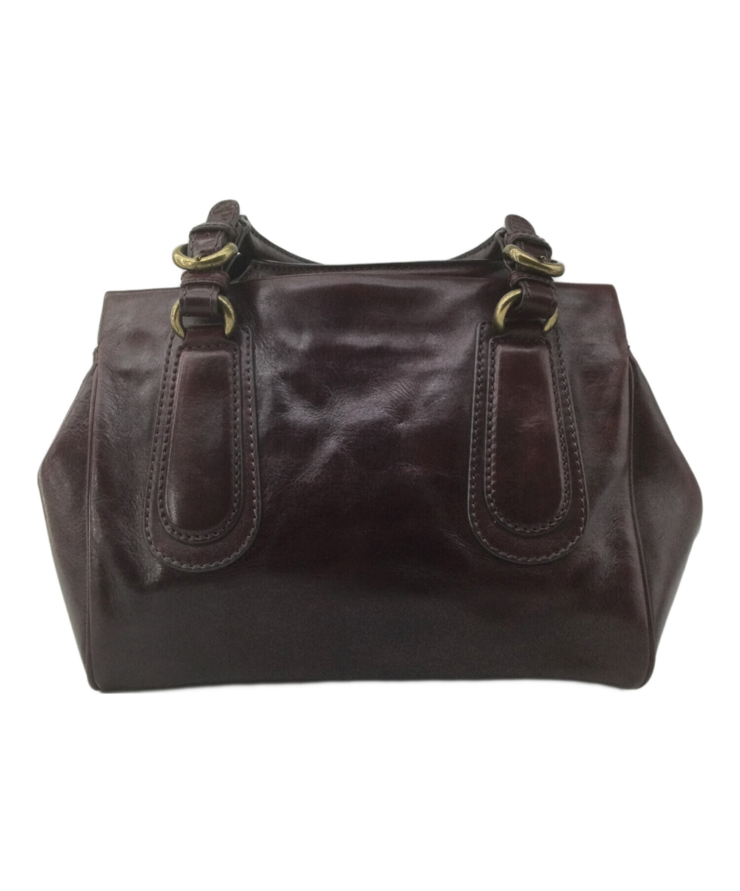 中古・古着通販】ANNA SUI (アナスイ) レザーハンドバッグ ボルドー 