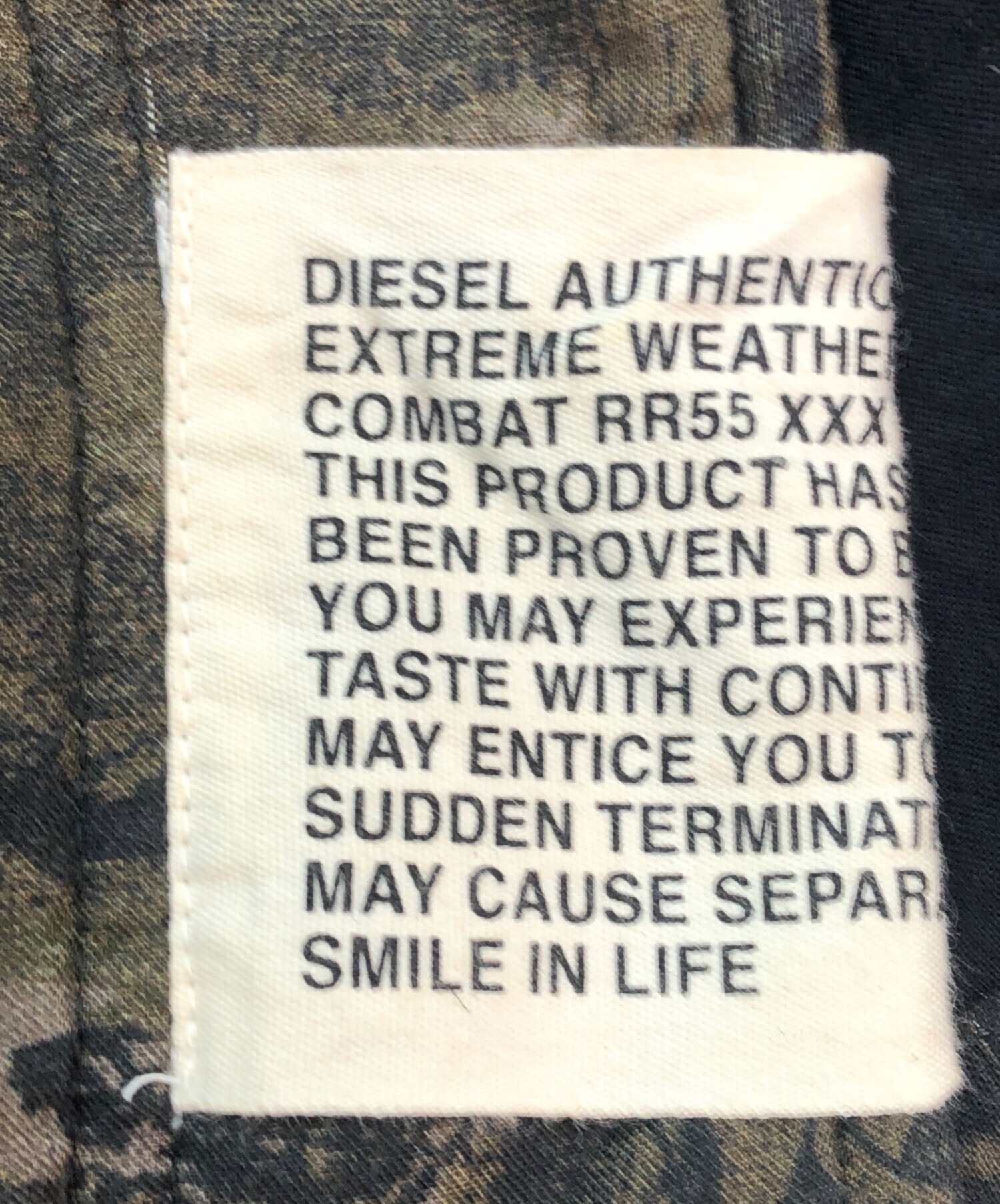 中古・古着通販】DIESEL (ディーゼル) 中綿ジャケット カモフラージュ