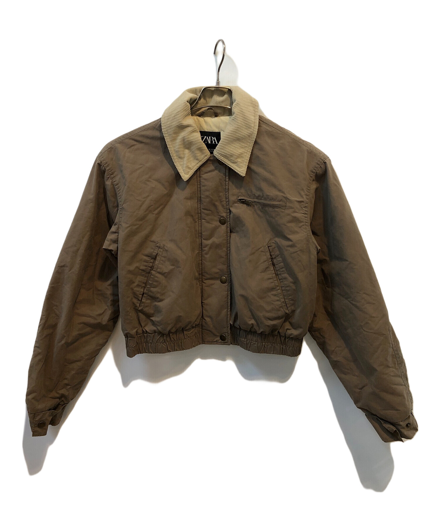 中古・古着通販】ZARA (ザラ) クロップドジャケット ベージュ サイズ