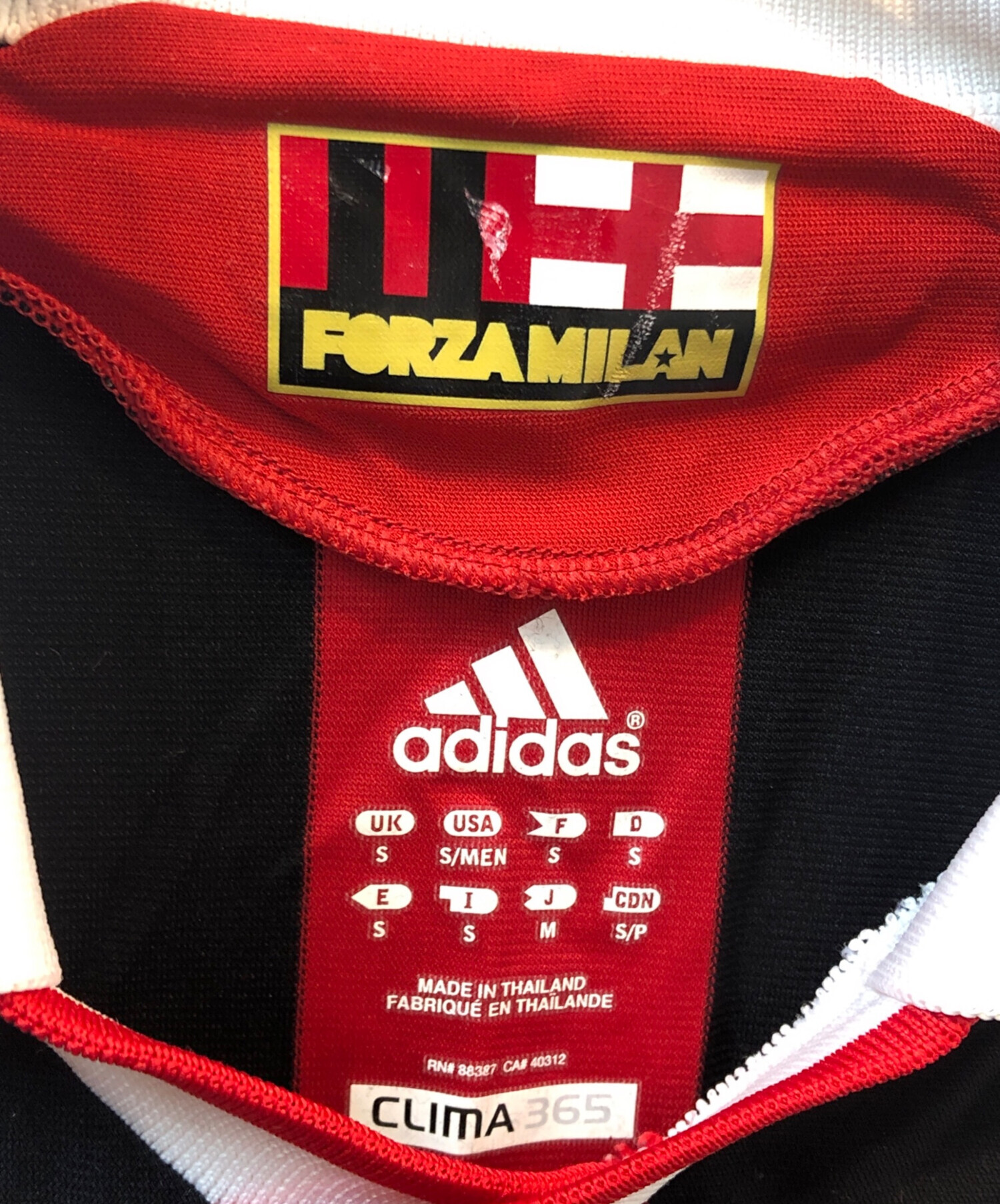 中古・古着通販】adidas (アディダス) ゲームシャツ ACミラン レッド