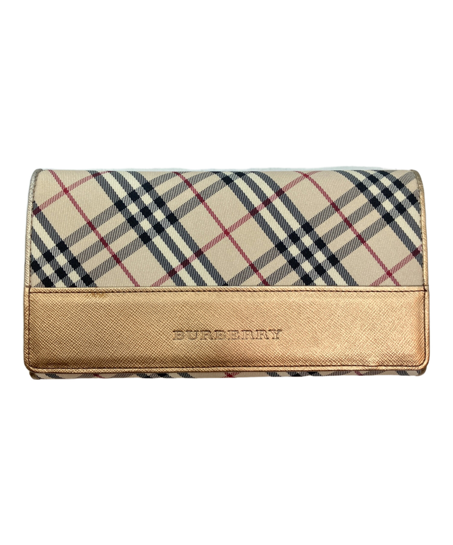 中古・古着通販】BURBERRY (バーバリー) 長財布 ノバチェック ベージュ