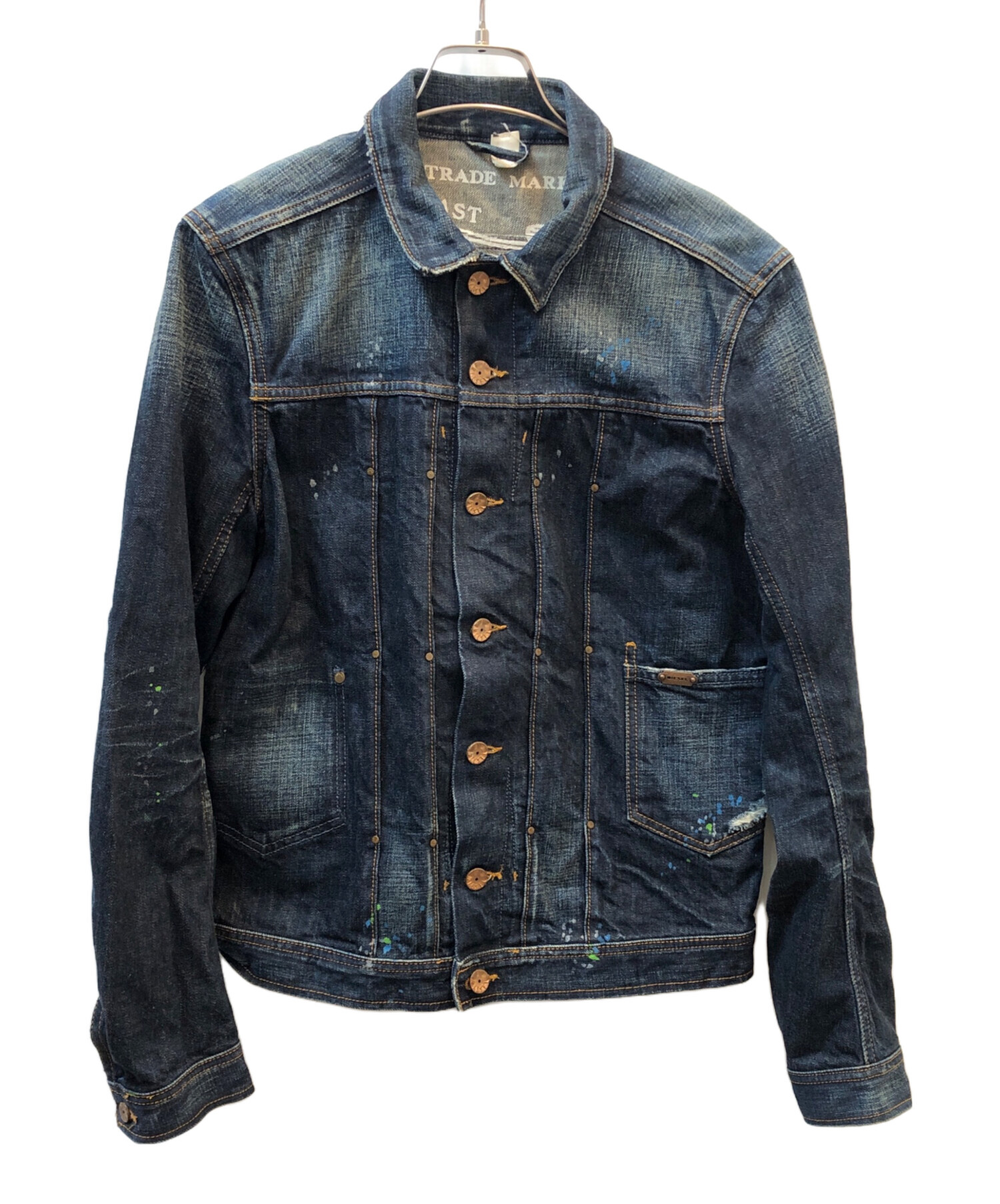 【希少】Diesel デニムジャケット Sサイズ 中古・古着通販】DIESEL (ディーゼル) デニムジャケット ブルー サイズ