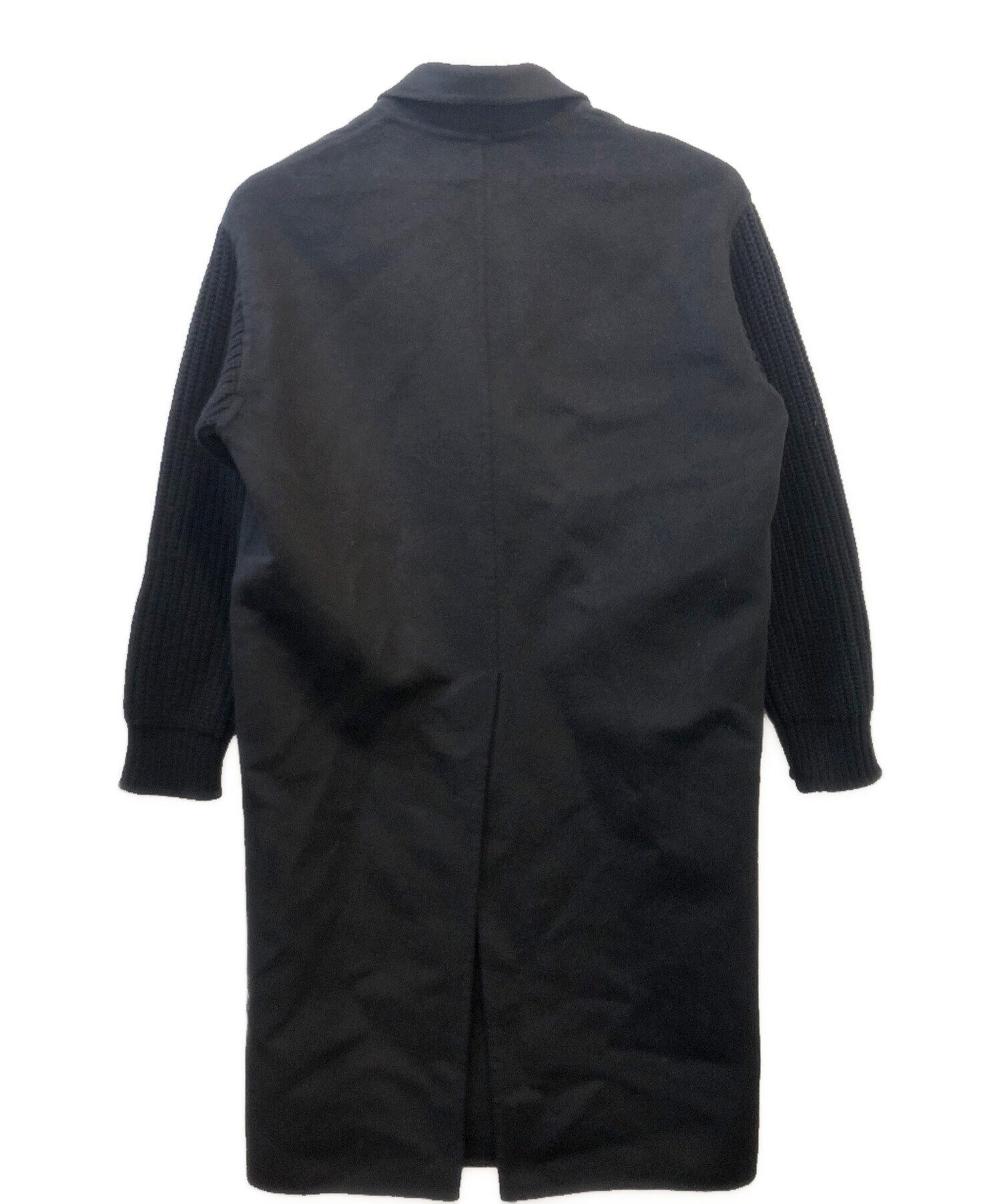 PRADA プラダ ウール100% コート サイズ38 薄手 ブラック レア品 中古・古着通販】PRADA (プラダ) ウールコート ブラック サイズ:40