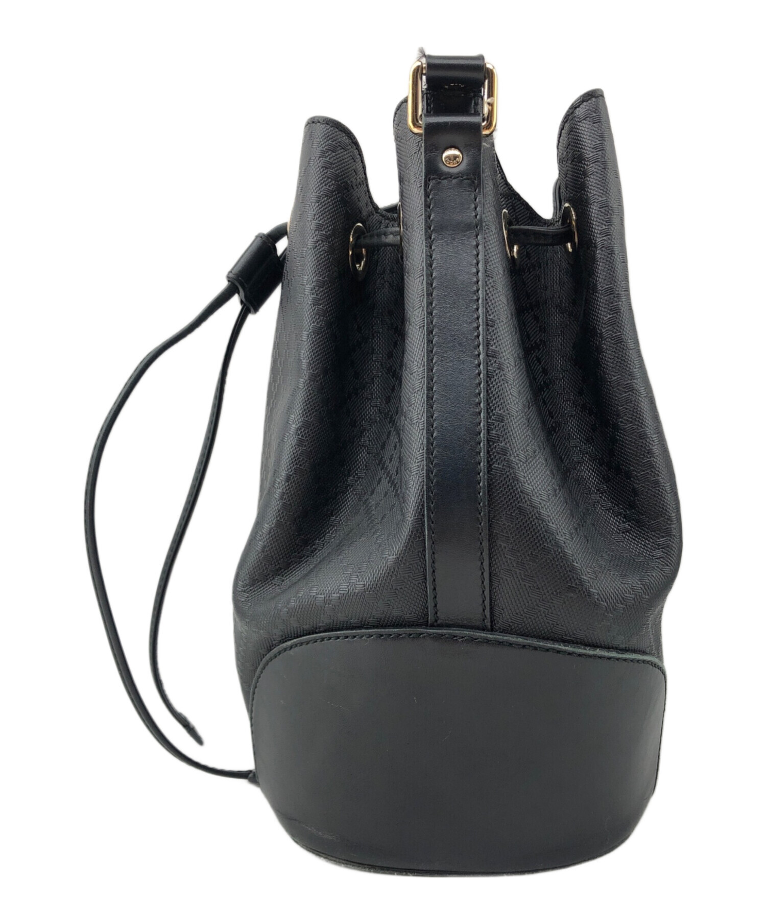 本物　グッチ　巾着ショルダーバッグ 中古・古着通販】GUCCI (グッチ) 巾着ショルダーバッグ ブラック
