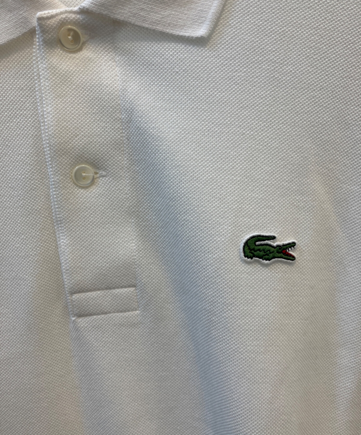 中古・古着通販】LACOSTE (ラコステ) ポロシャツ ホワイト サイズ:M