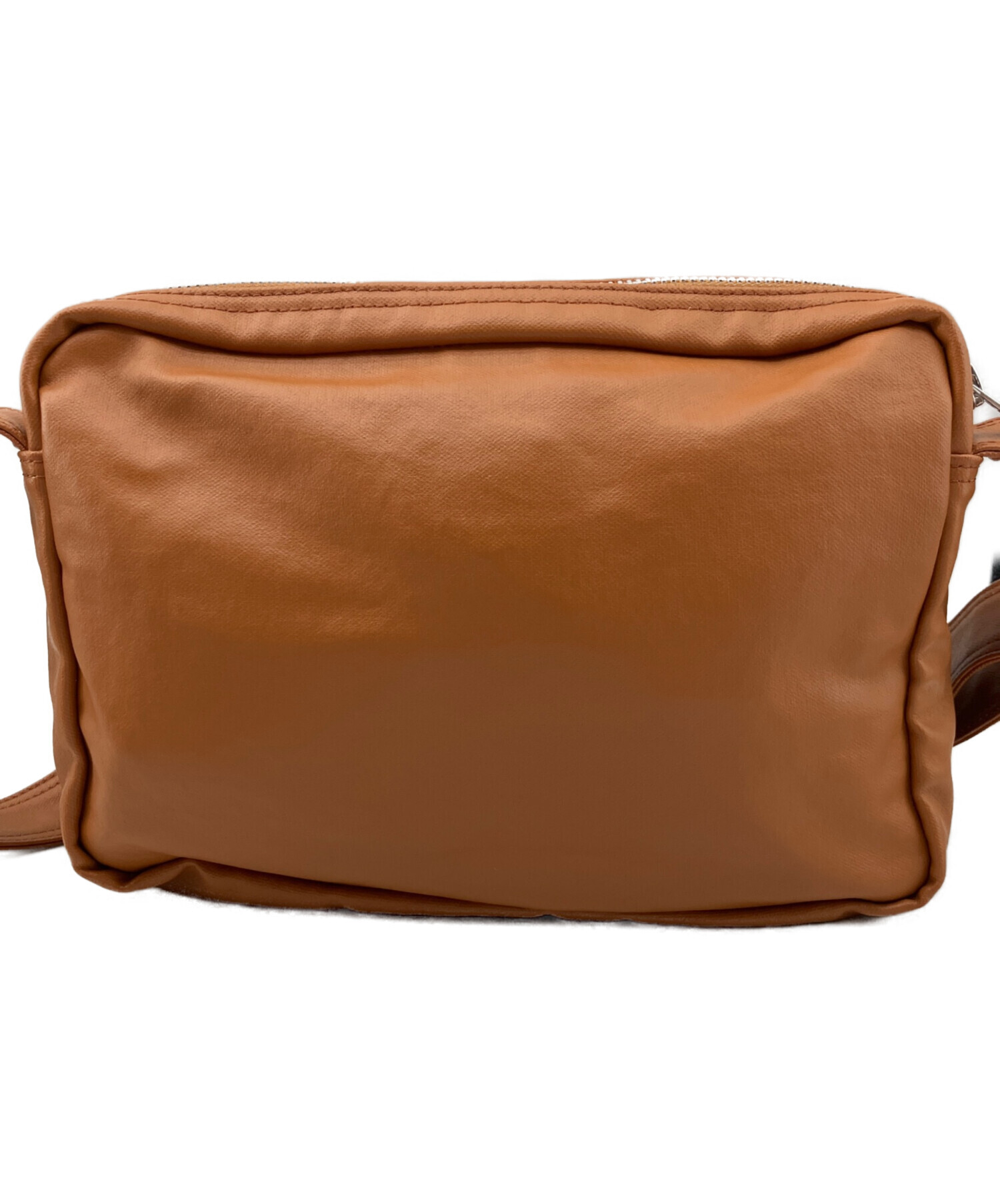 PORTER ブラウンレザーショルダーバック 中古・古着通販】PORTER (ポーター) レザーショルダーバッグ ブラウン