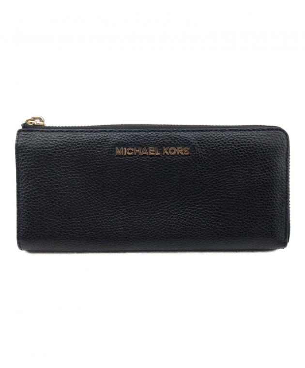 中古・古着通販】MICHAEL KORS (マイケルコース) 長財布 ブラック 中古・古着通販】MICHAEL KORS (マイケルコース) 長財布 ブラック
