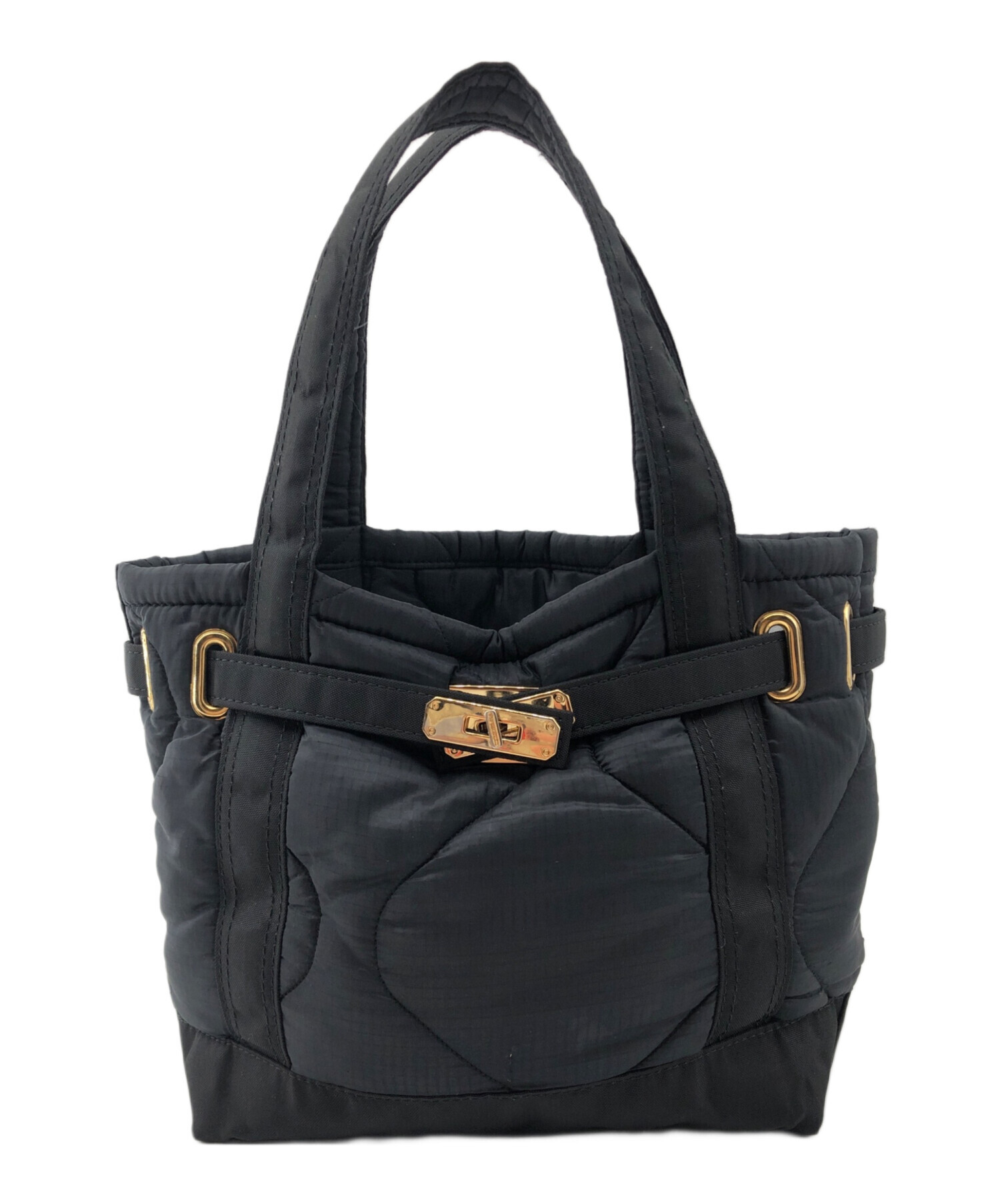 【美品】sita parantica TOTE-RP-S キルトトートバッグ　黒 中古・古着通販】sita parantica (シータパランティカ) ナイロンキルト