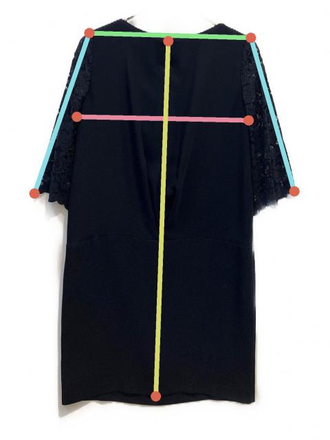 中古・古着通販】UNTITLED (アンタイトル) 半袖ワンピース ネイビー