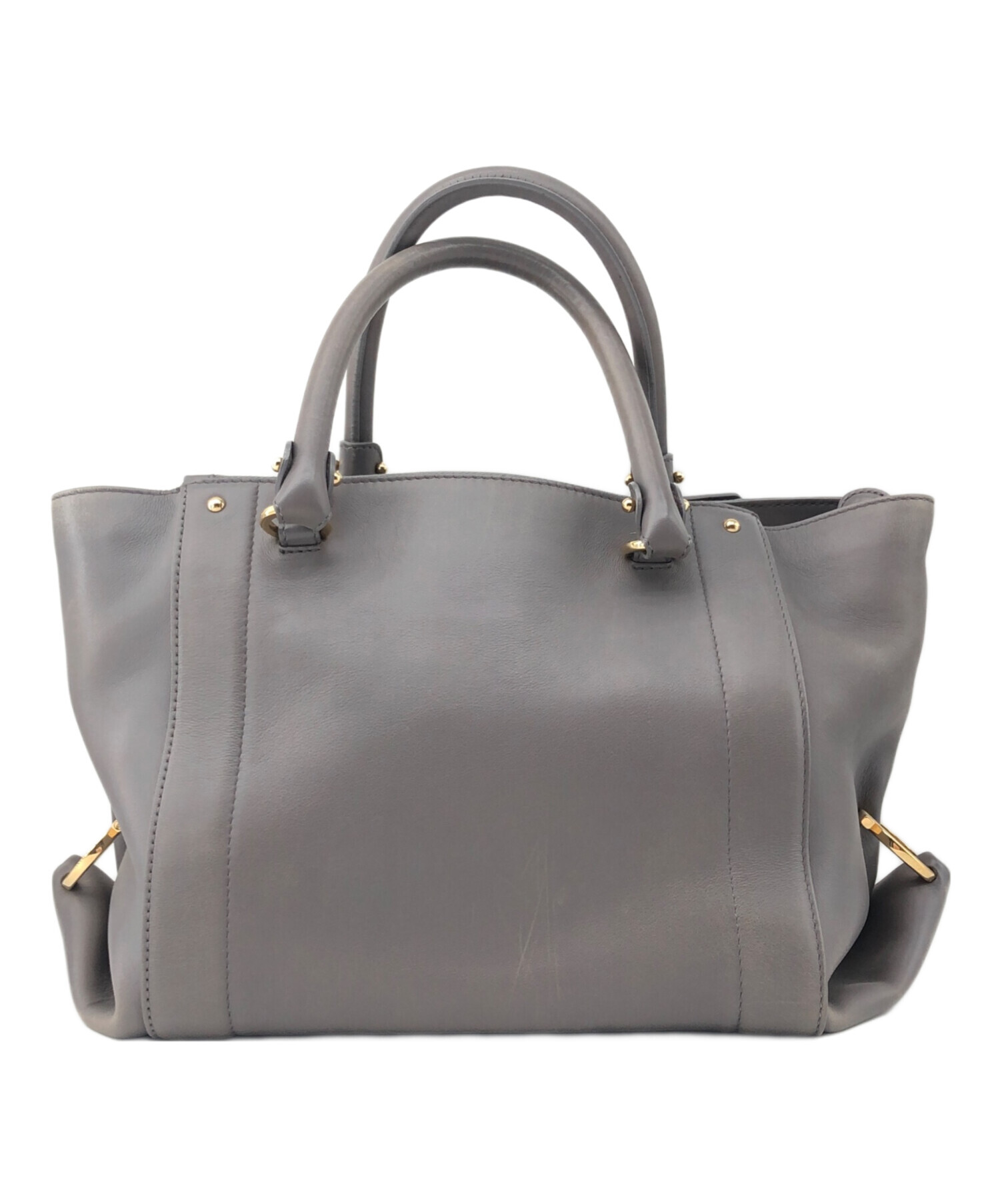Salvatore Ferragamo 2way ハンドバッグ　グレージュ 中古・古着通販】Salvatore Ferragamo (サルヴァトーレ フェラガモ