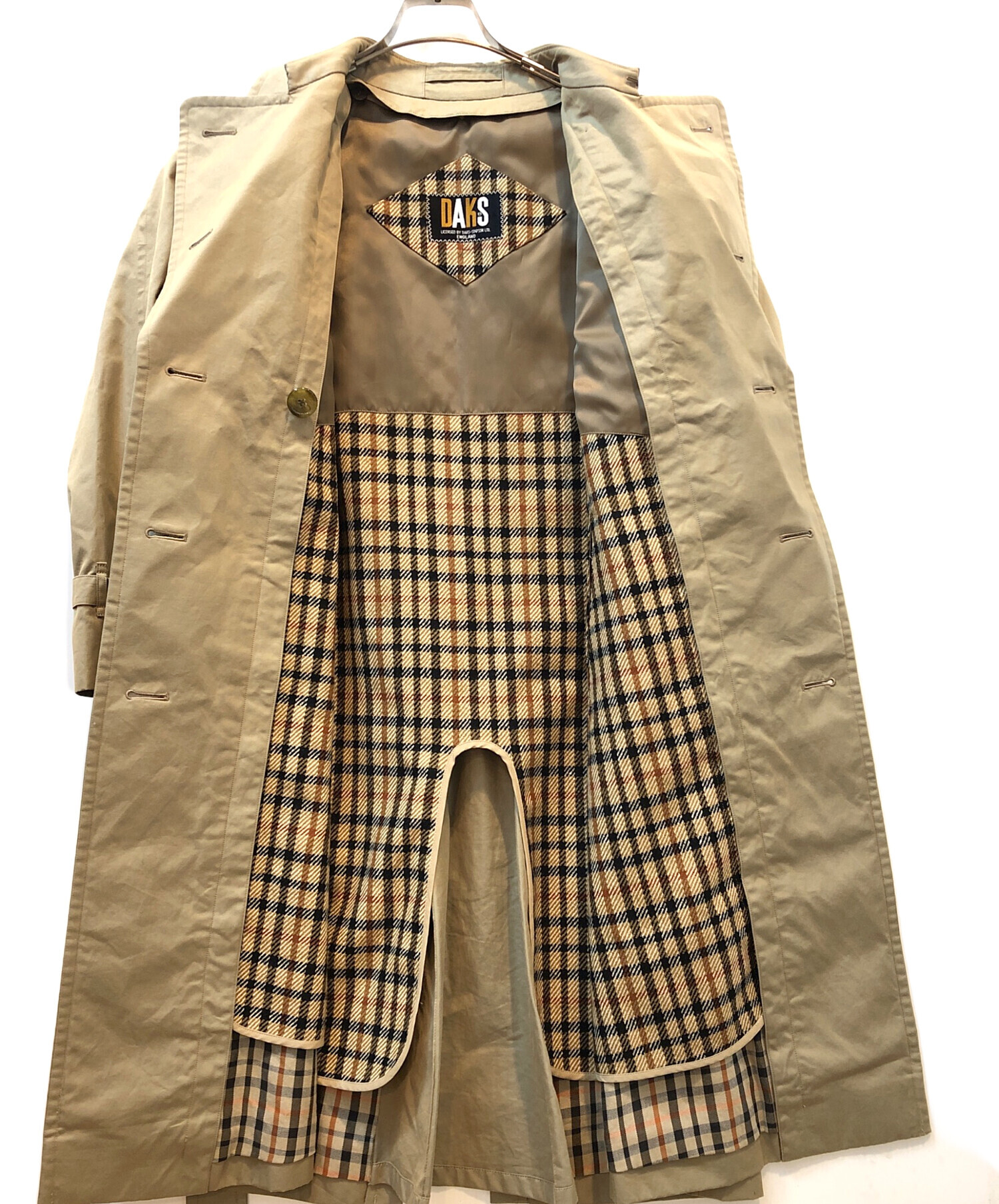 レディース DAKS トレンチコート ライナー付き ベージュ サイズ9AB2