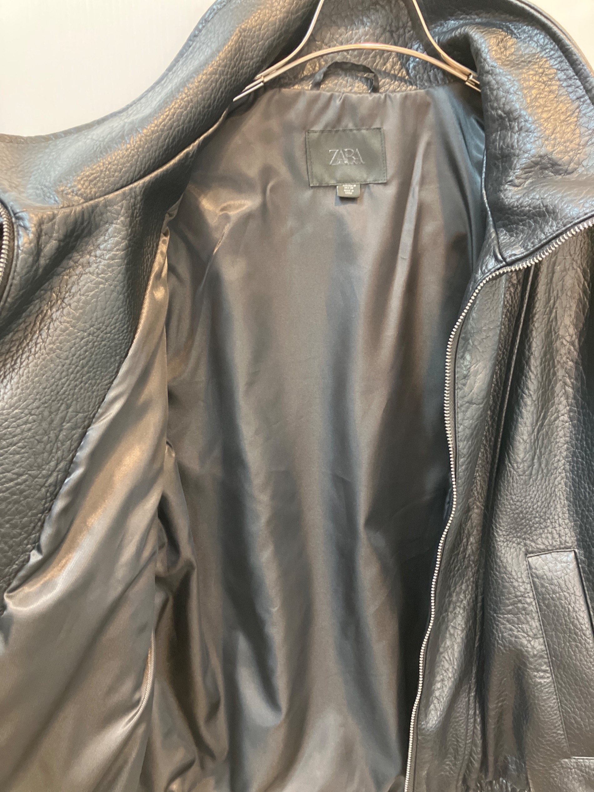 中古・古着通販】ZARA (ザラ) フェイクレザージャケット ブラック