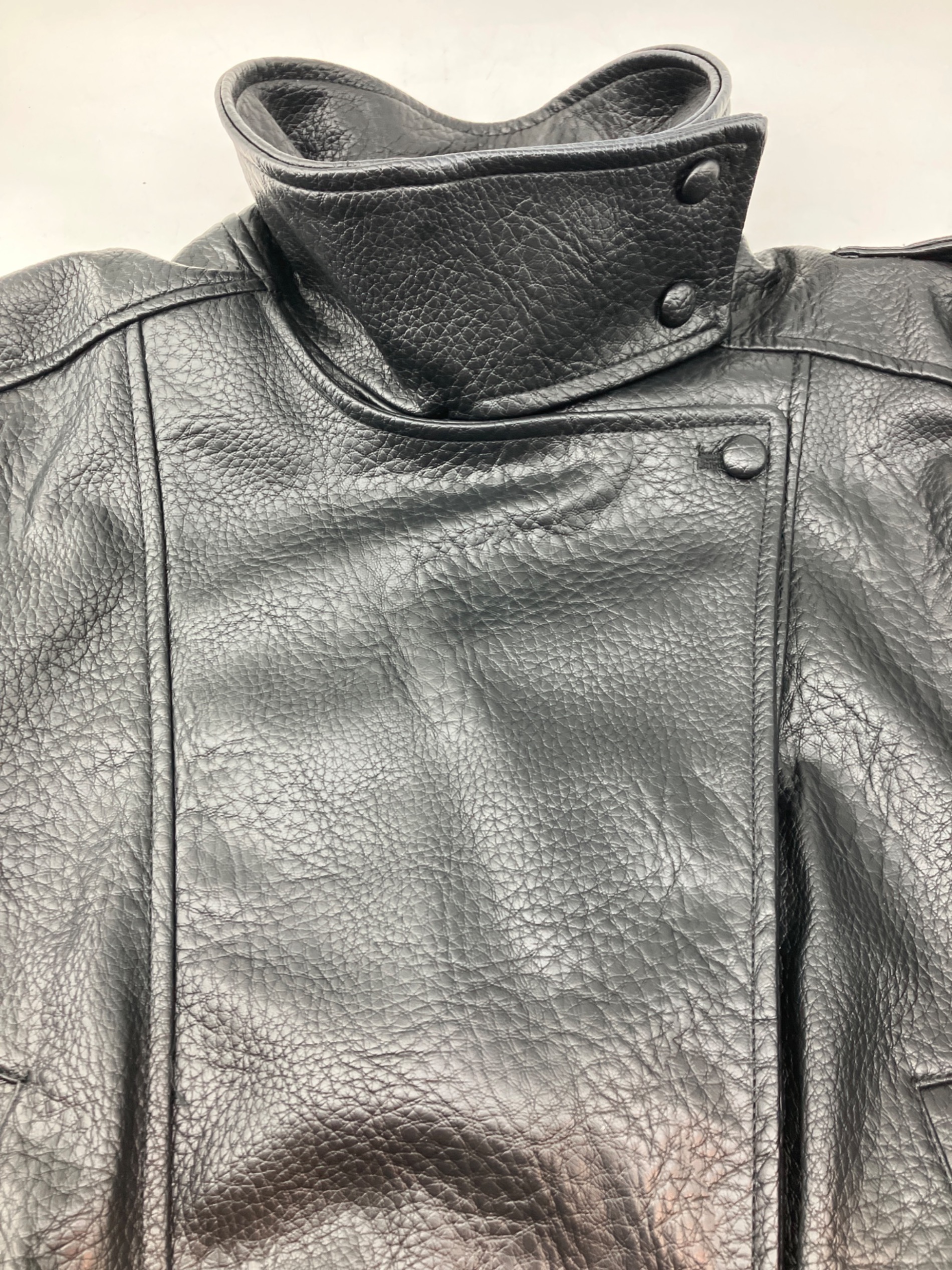 中古・古着通販】ZARA (ザラ) フェイクレザージャケット ブラック
