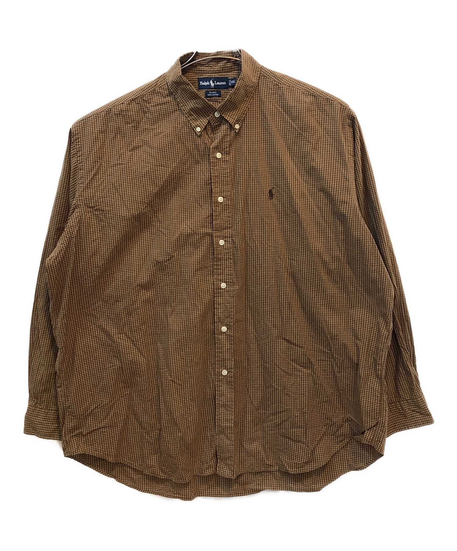 中古・古着通販】RALPH LAUREN (ラルフローレン) 長袖シャツ ブラウン