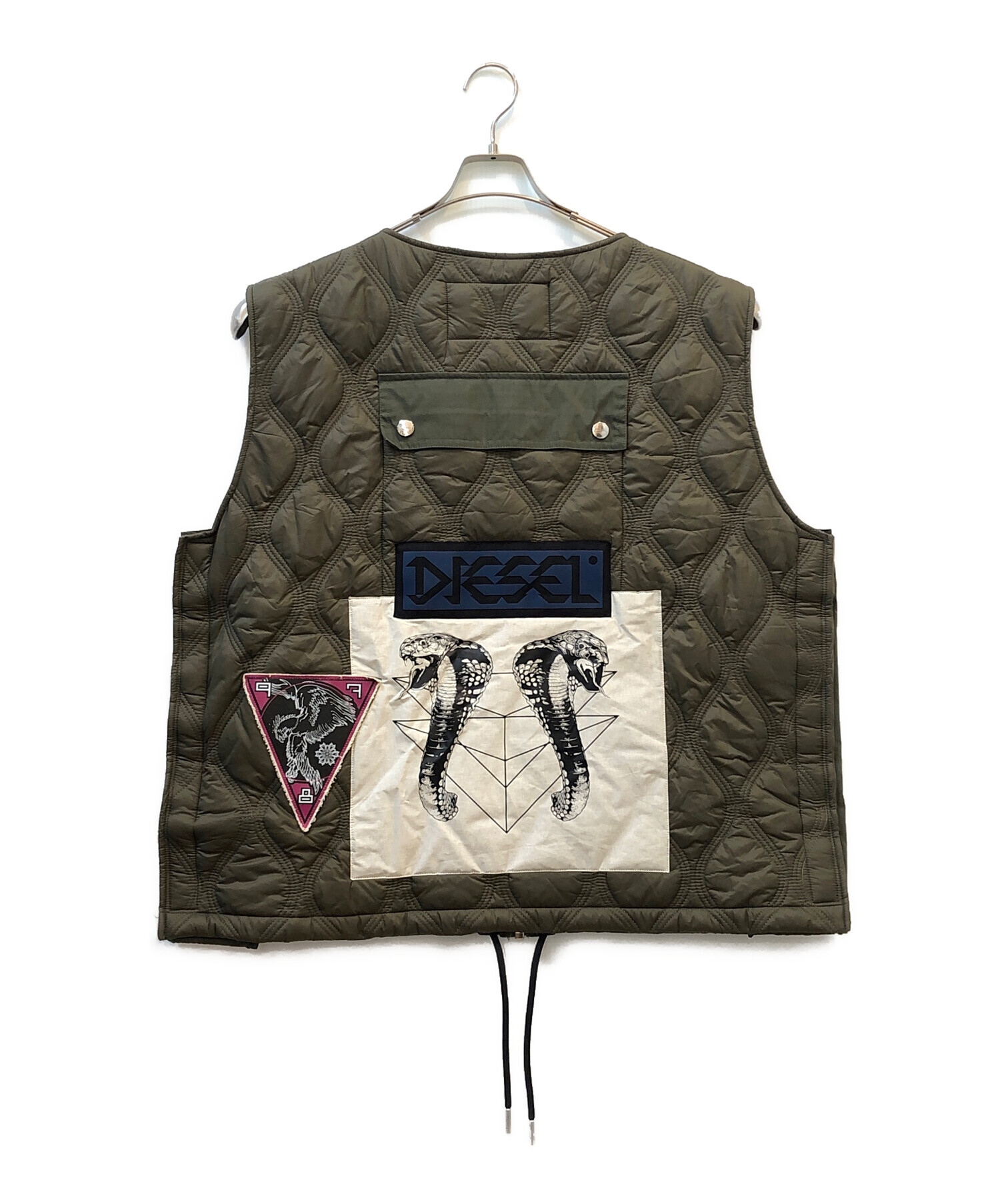 中古・古着通販】DIESEL (ディーゼル) ベスト オリーブ サイズ:XL