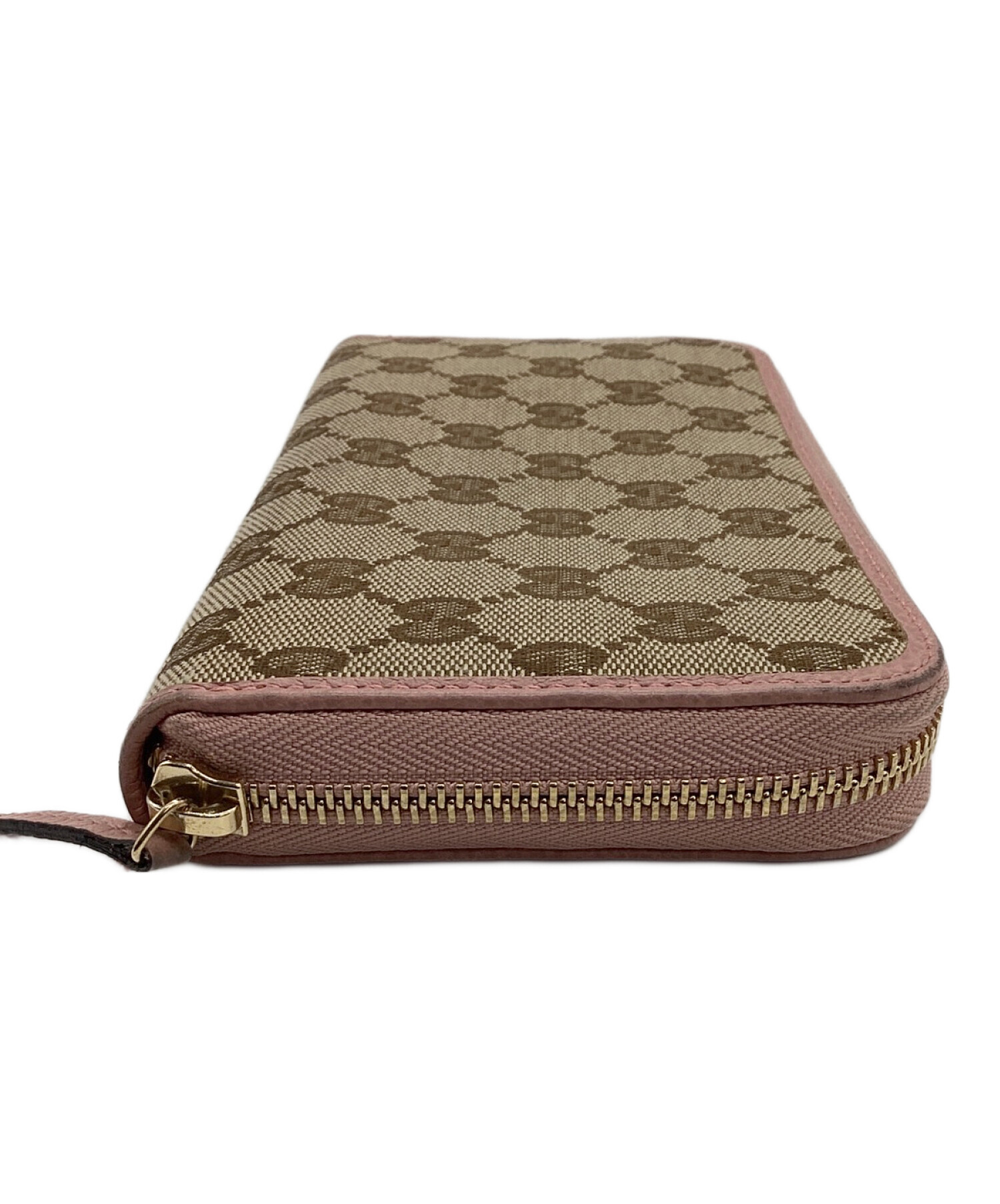 中古・古着通販】GUCCI (グッチ) ラウンドファスナー長財布 ベージュ  