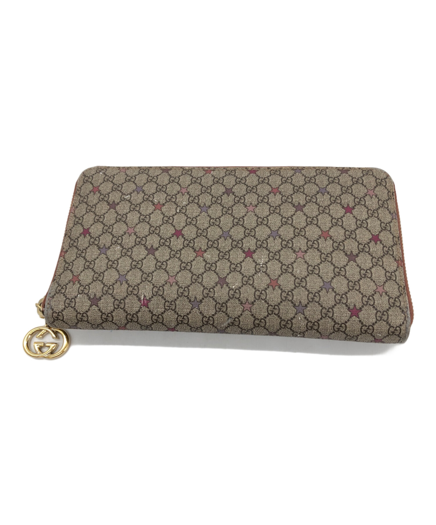 中古・古着通販】GUCCI (グッチ) 長財布 ベージュ×ブラウン｜ブランド 