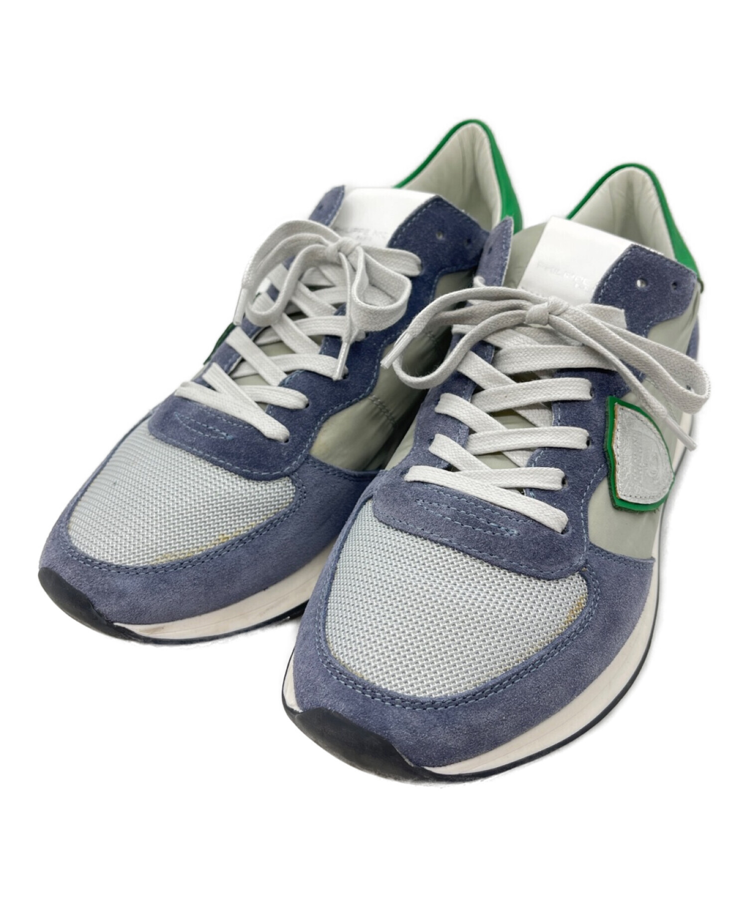 新品/PHILIPPE MODEL/フィリップモデル/スニーカー/ブルー/42/26.5cm メンズ・ブランド一覧,□ P,PHILIPPE MODEL PARIS | モダンブルー