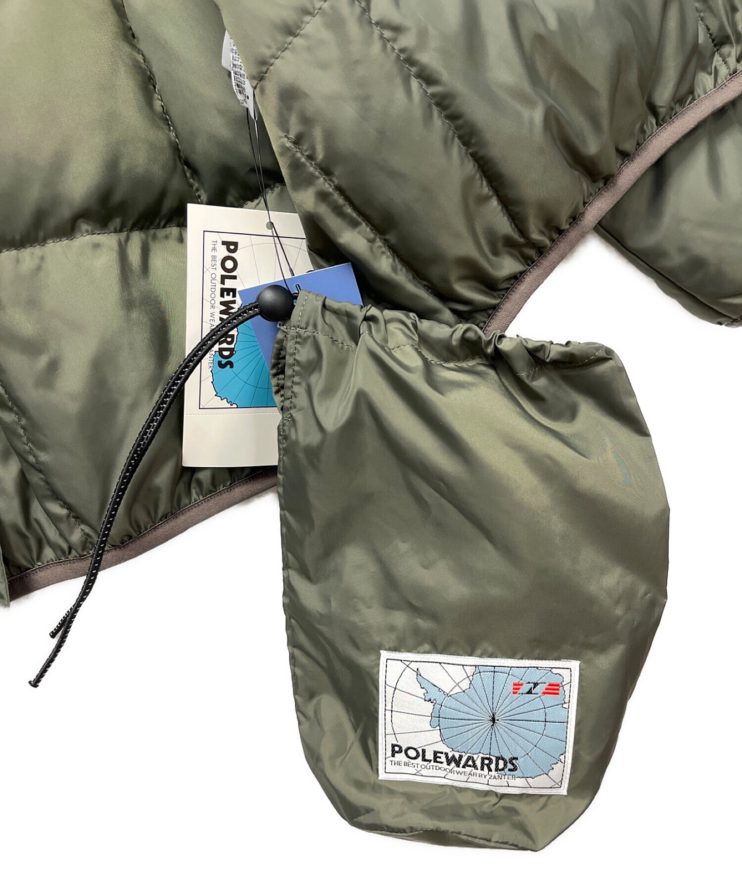 中古・古着通販】POLEWARDS (ポールワーズ) ダウンジャケット オリーブ