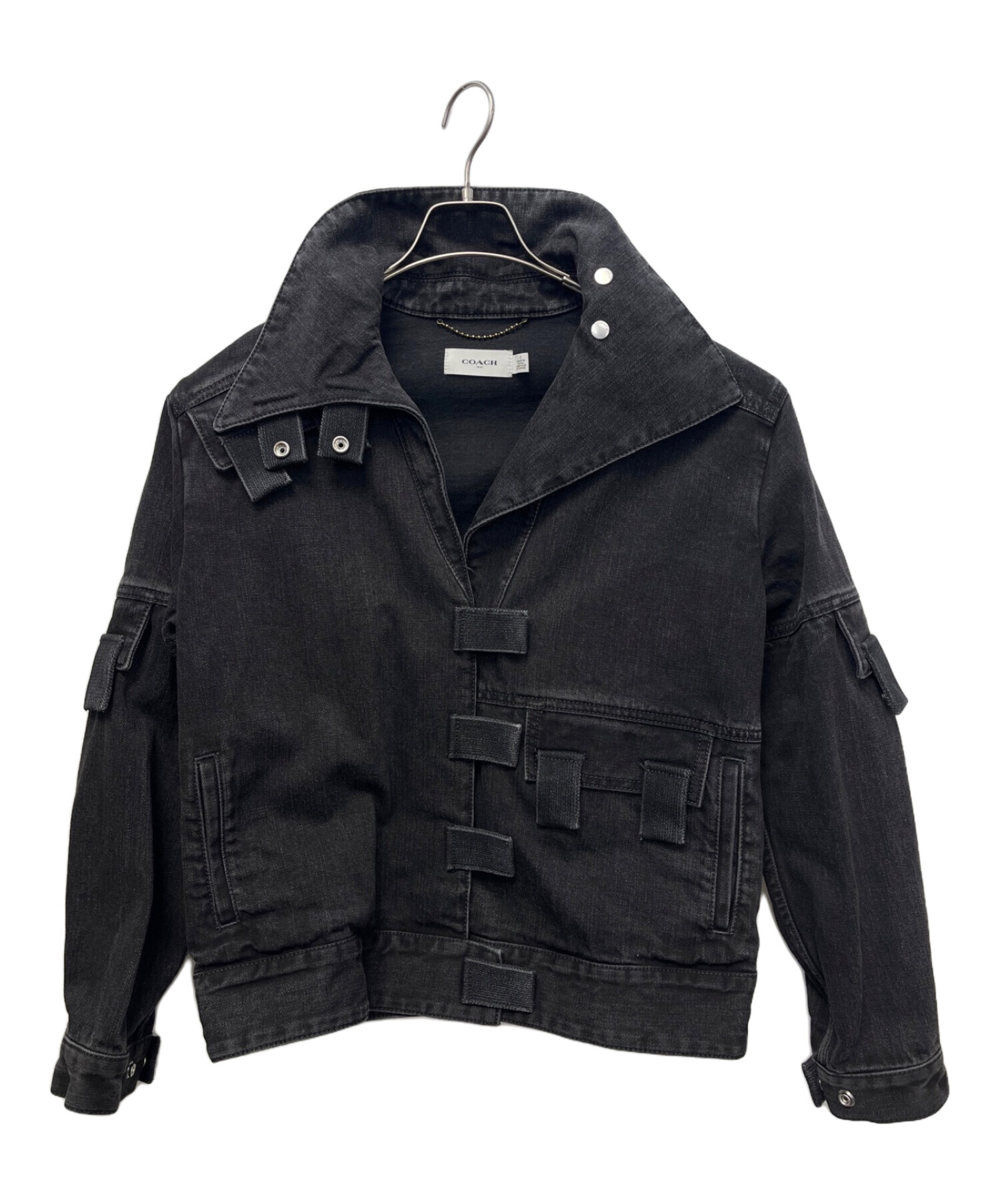 中古・古着通販】COACH (コーチ) マルチタブデニムジャケット ブラック