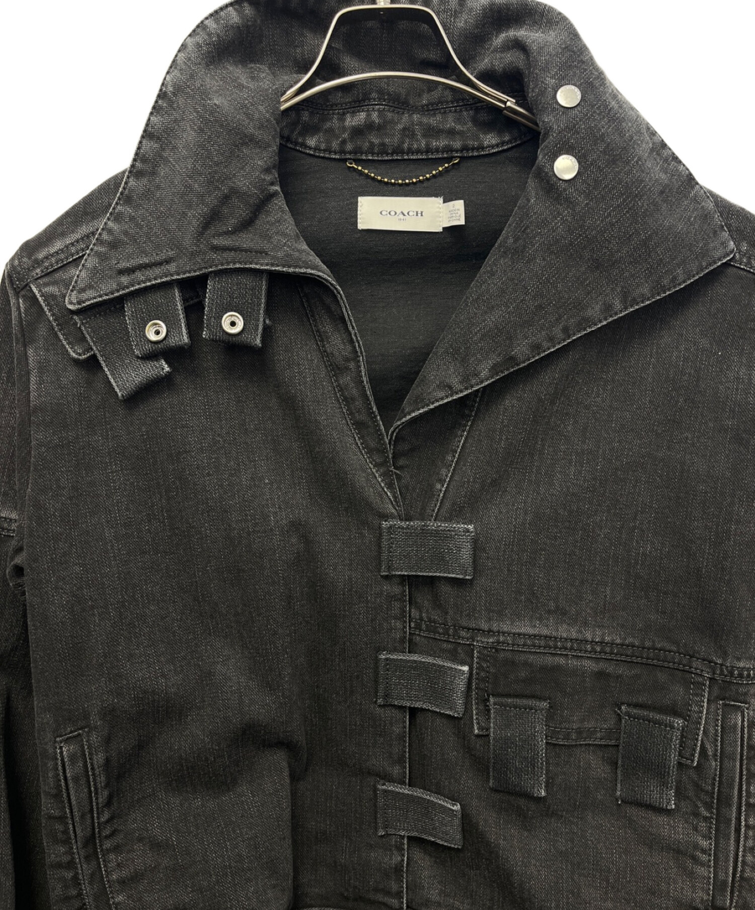 中古・古着通販】COACH (コーチ) マルチタブデニムジャケット ブラック 