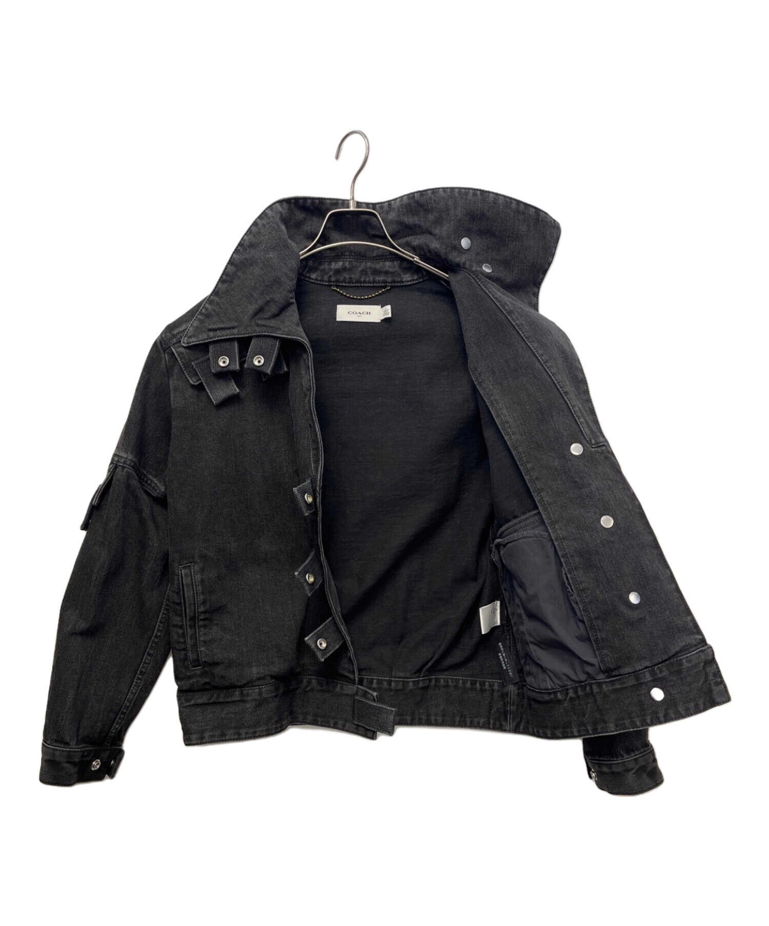 中古・古着通販】COACH (コーチ) マルチタブデニムジャケット ブラック