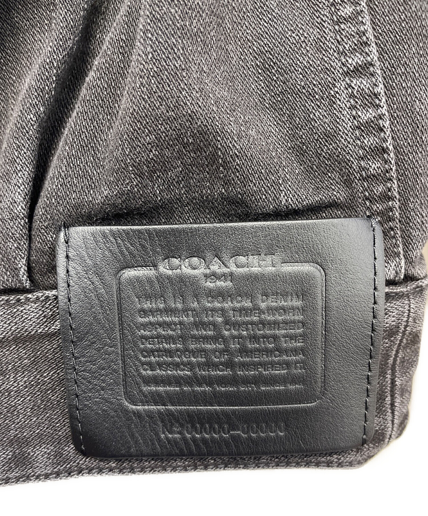 中古・古着通販】COACH (コーチ) マルチタブデニムジャケット ブラック 