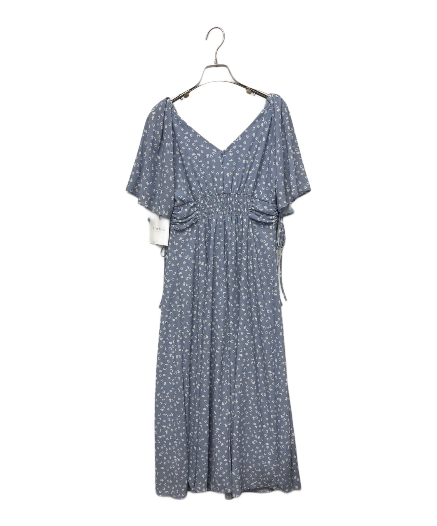 Her lip to ハーリップトゥ　ブルーワンピース Sサイズ 中古・古着通販】Her lip to (ハーリップトゥ) ワンピース ブルー